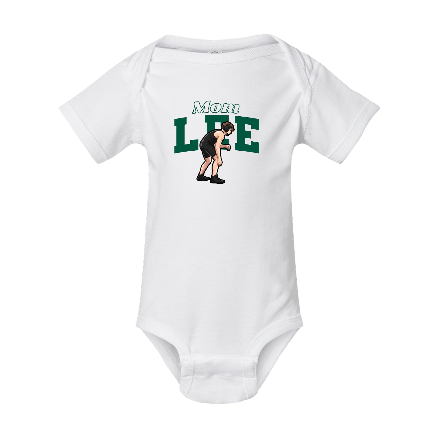 Baby Onesie — Mothers Day Block in White