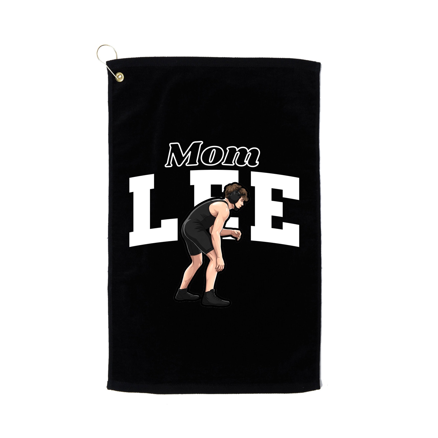 Golf Towel — Mothers Day Block in Black