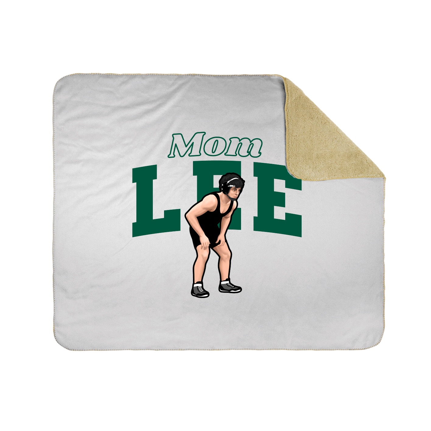 Throw Blanket — Mothers Day Block in White