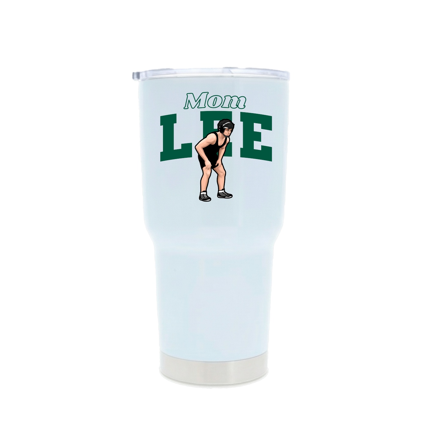 30oz Stainless Steel Tumbler — Mothers Day Block in White