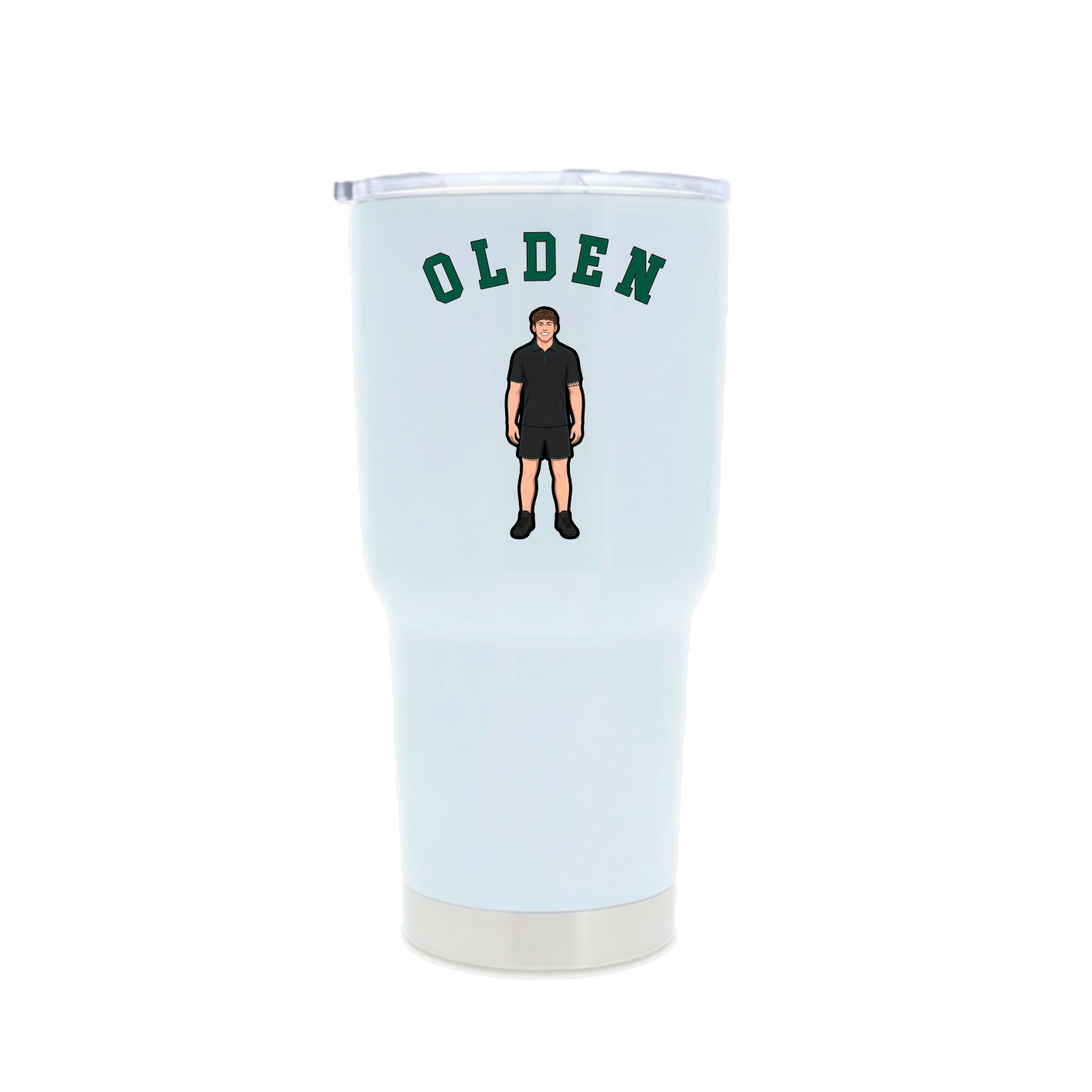 30oz Stainless Steel Tumbler — Shirsey Arch in White