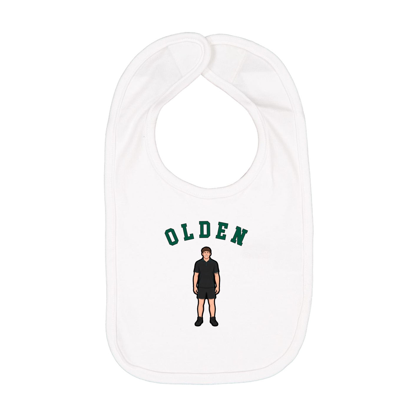Infant Bib — Shirsey Arch in White