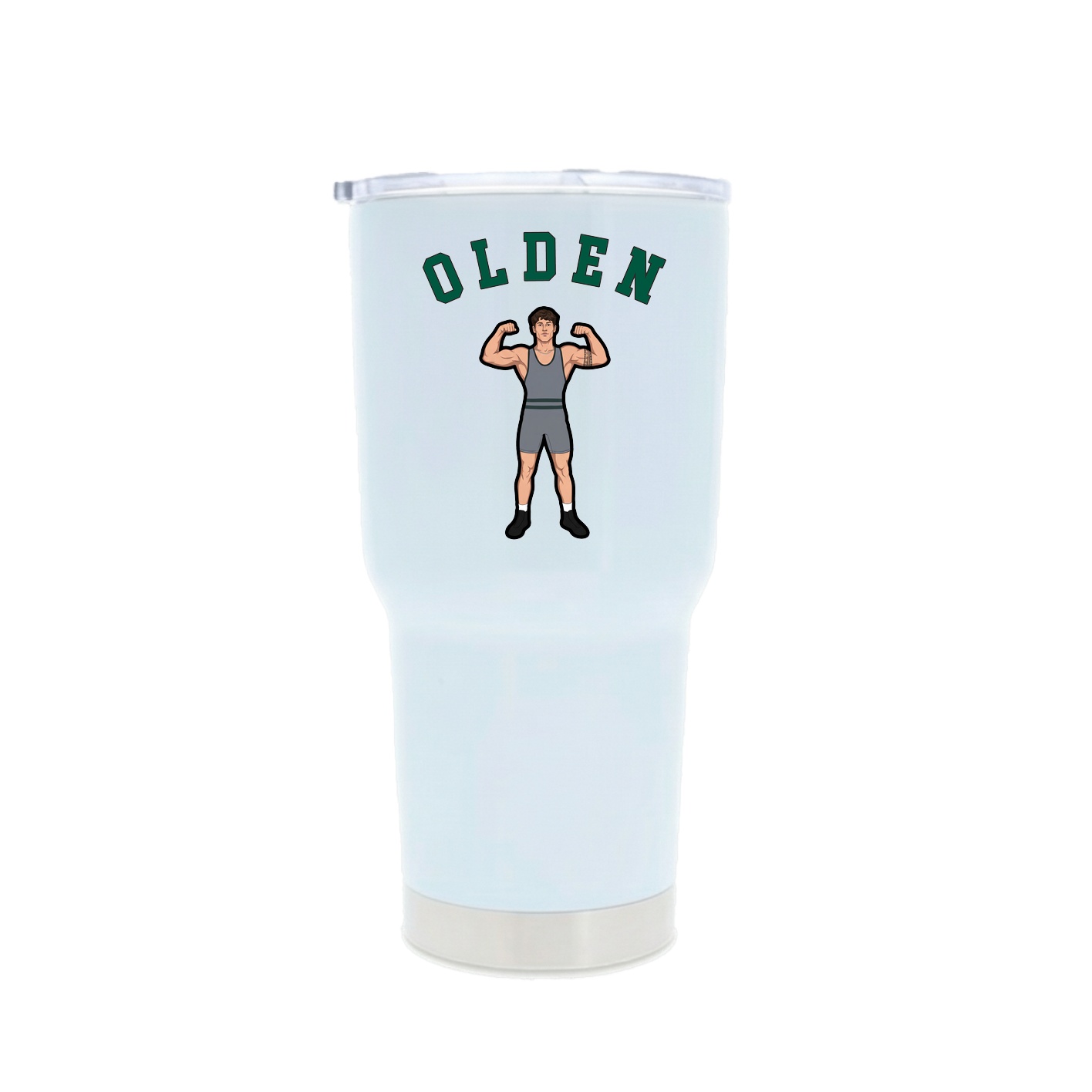 30oz Stainless Steel Tumbler — Shirsey Arch in White