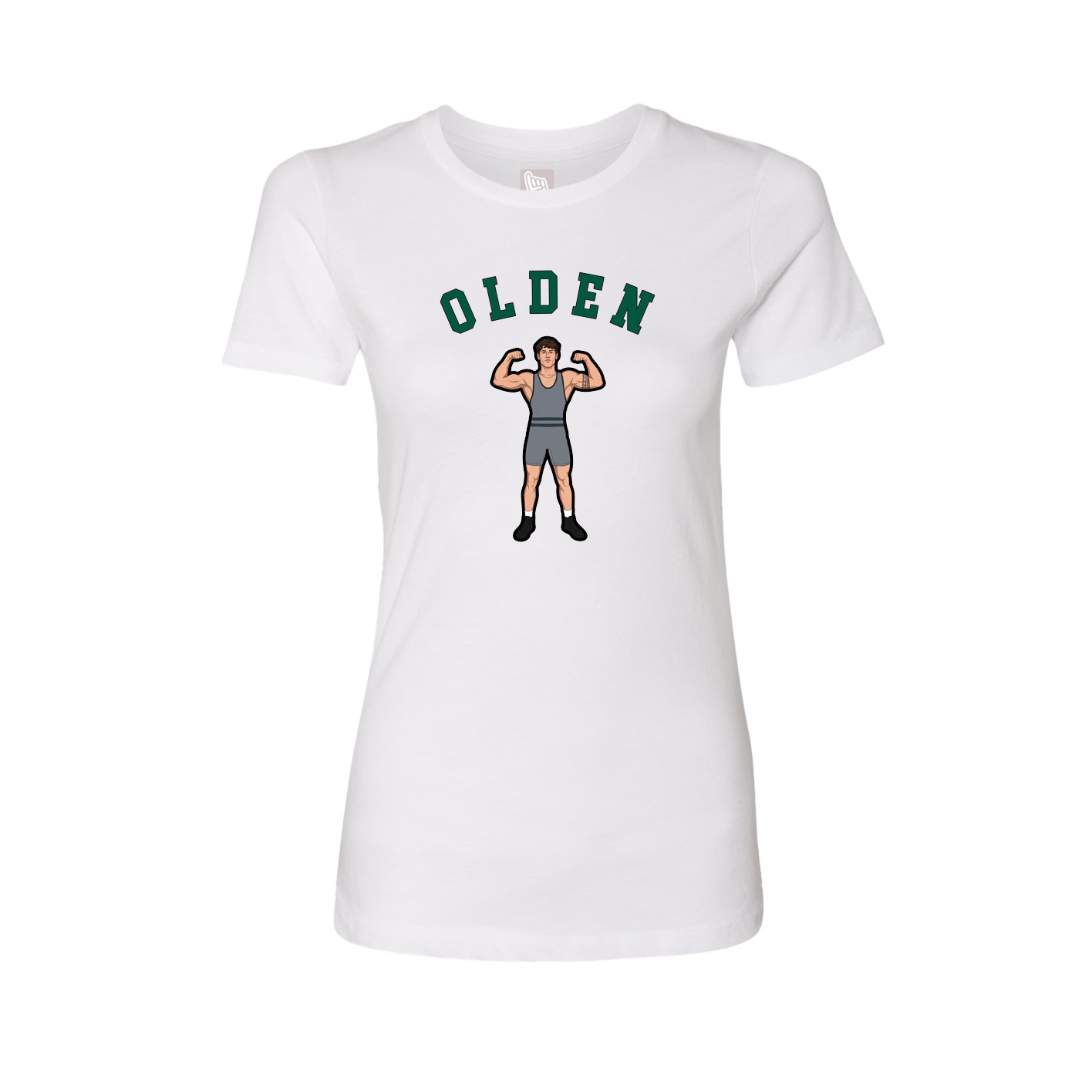 Fitted Women's Tee — Shirsey Arch in White