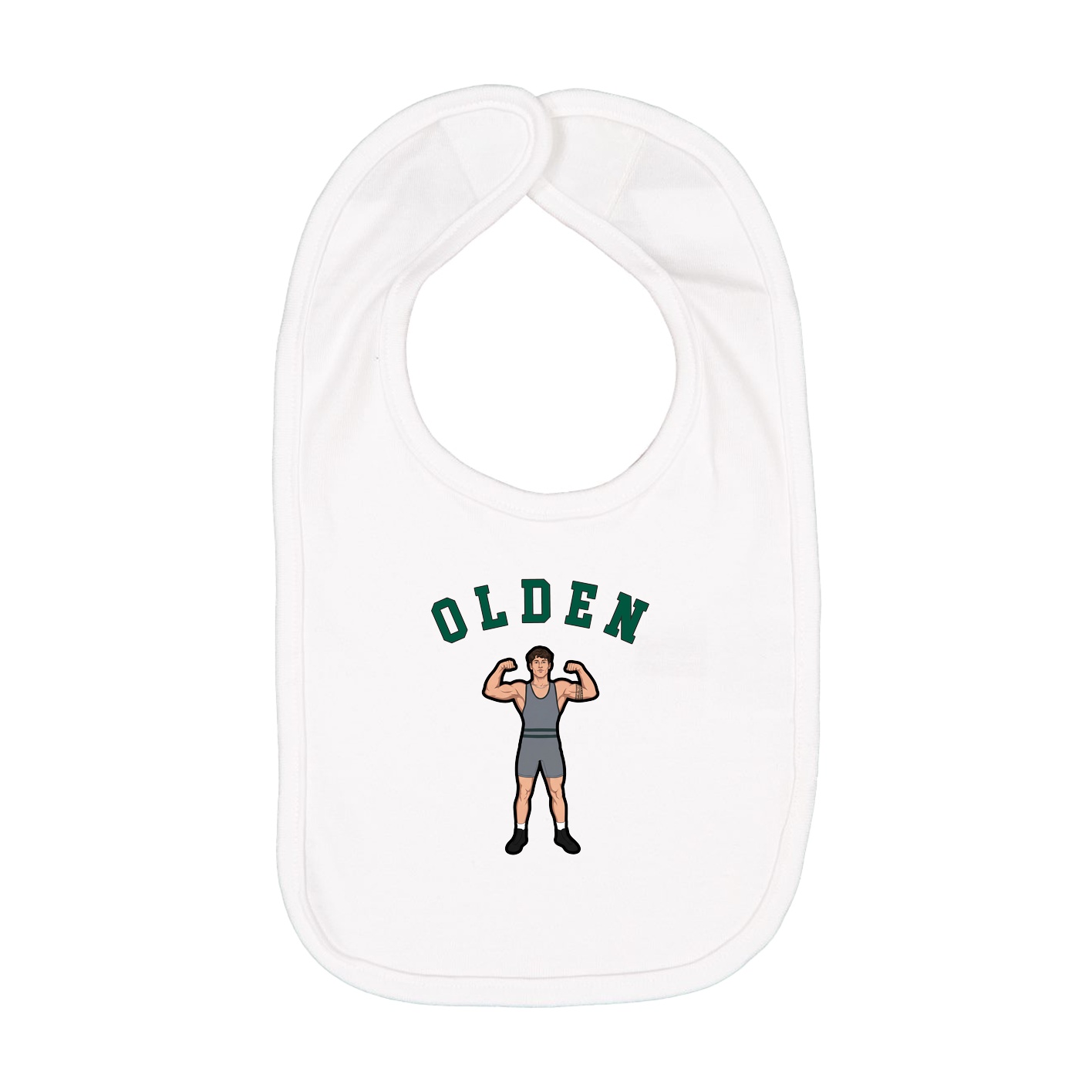 Infant Bib — Shirsey Arch in White