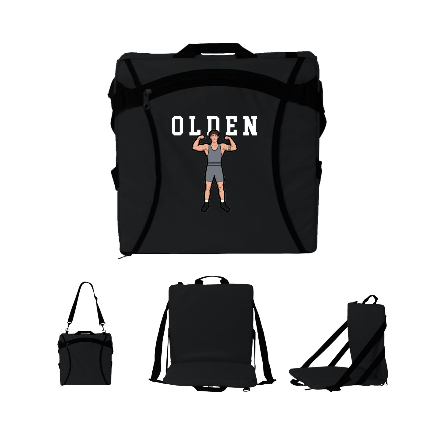 Folding Stadium Seat — Shirsey in Black