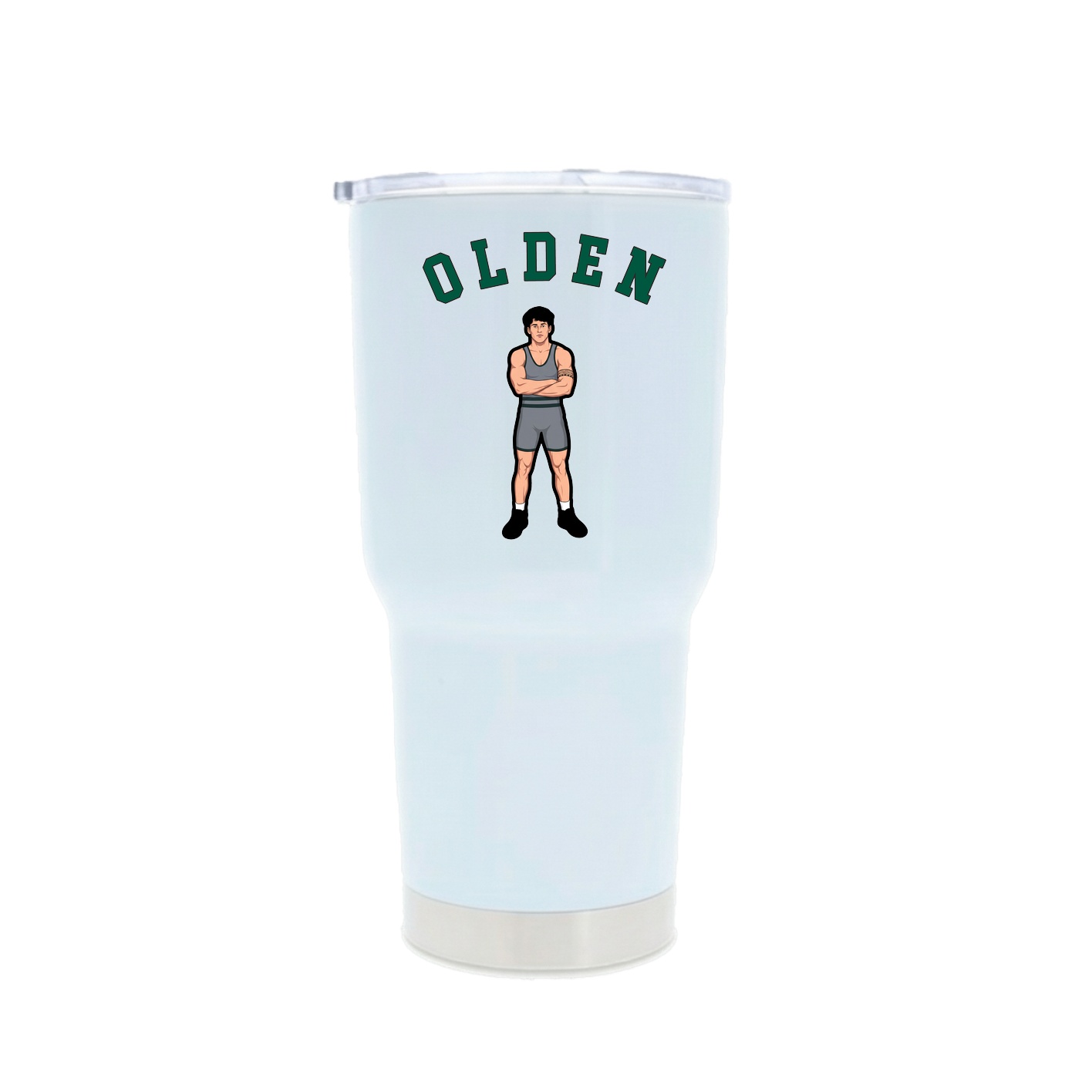 30oz Stainless Steel Tumbler — Shirsey Arch in White