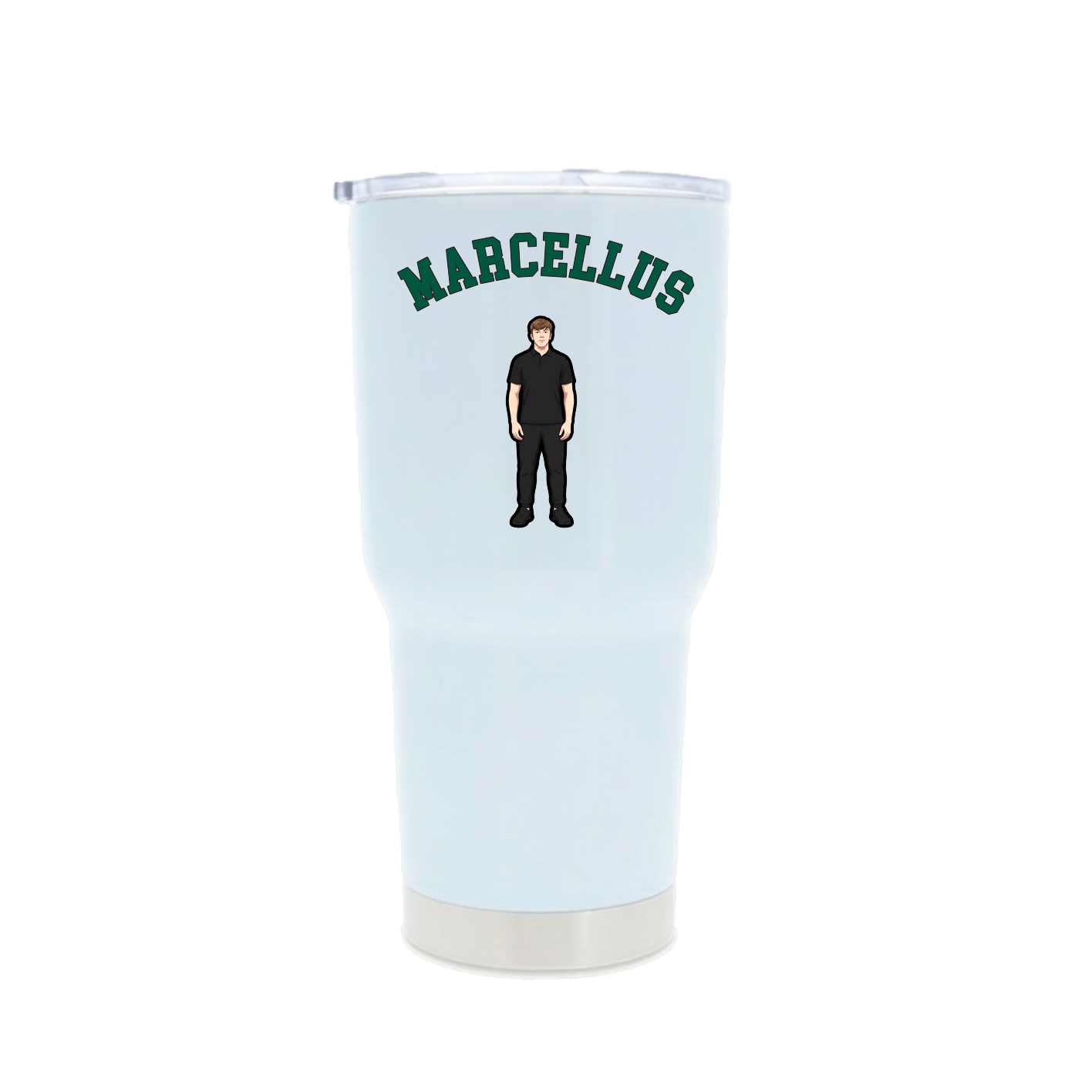 30oz Stainless Steel Tumbler — Shirsey Arch in White