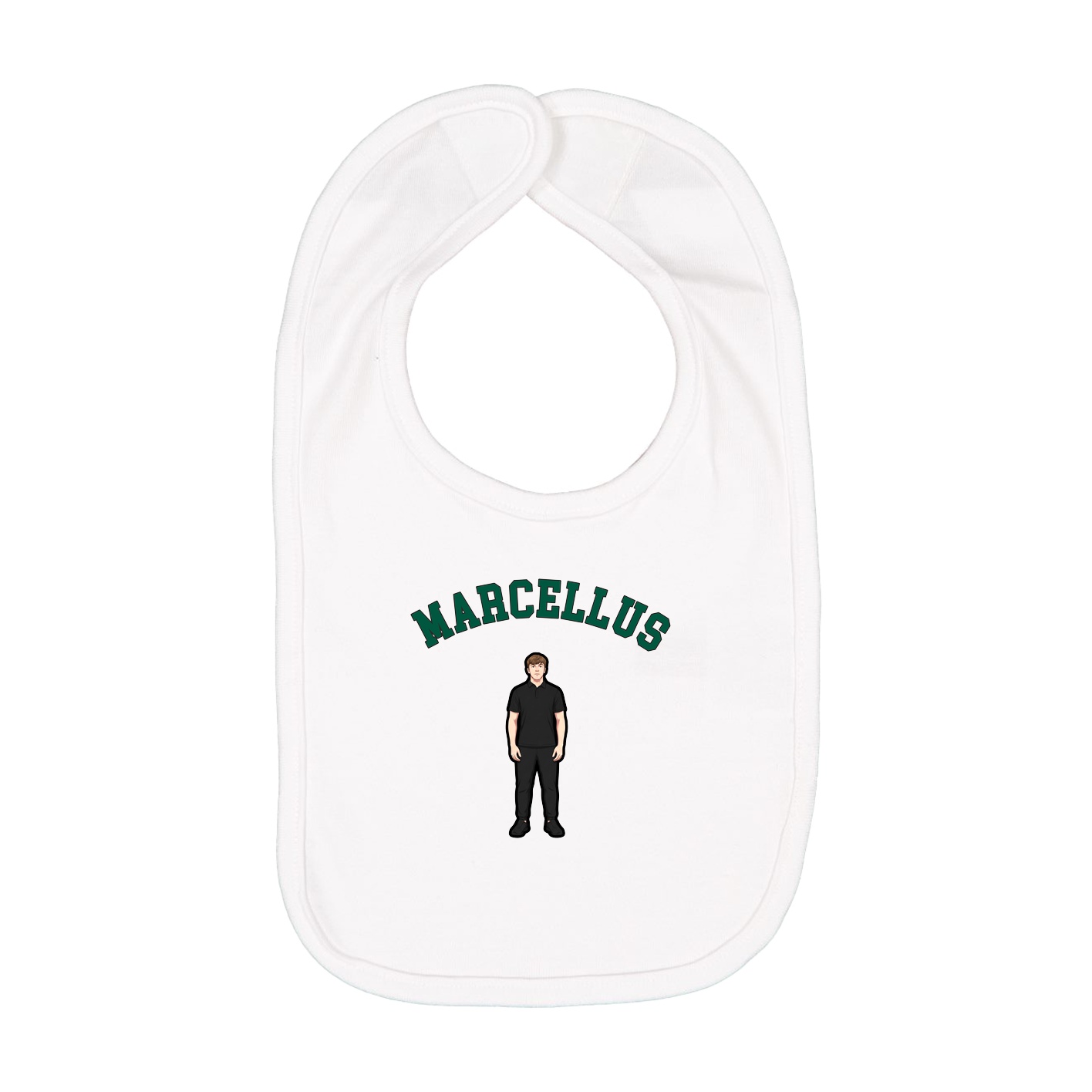 Infant Bib — Shirsey Arch in White