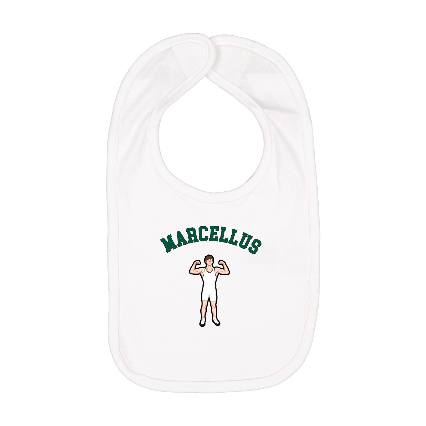 Infant Bib — Shirsey Arch in White