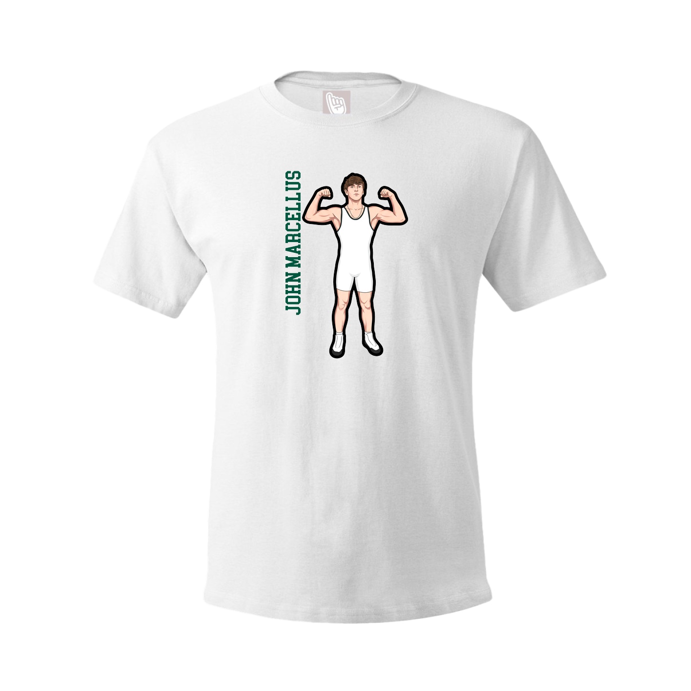 Youth Tee — Name Vertical in White