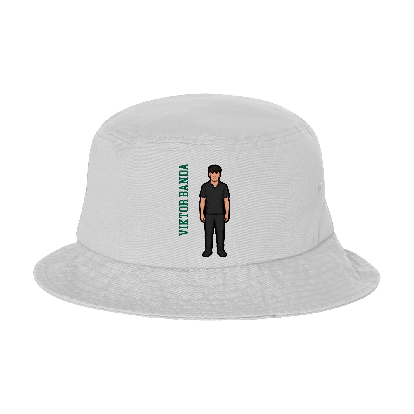 Bucket Cap — Name Vertical in White