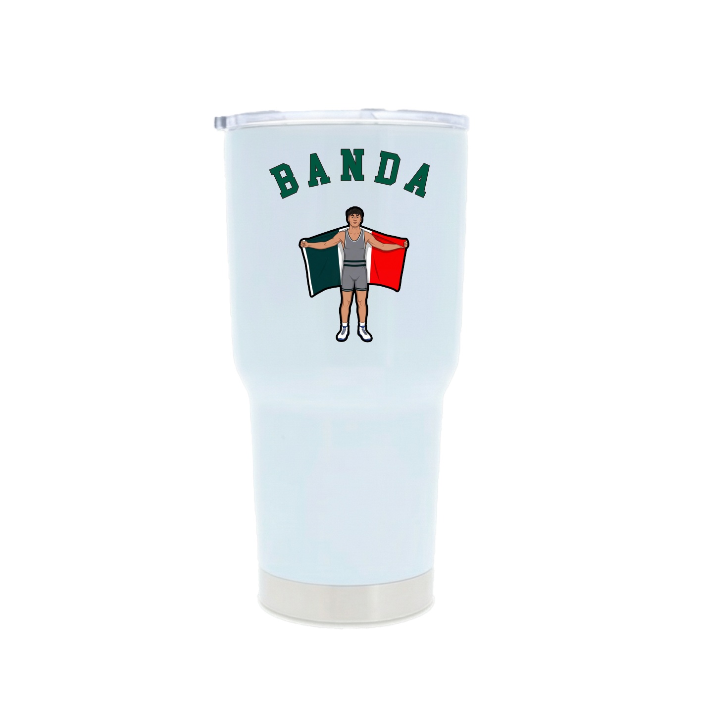 30oz Stainless Steel Tumbler — Shirsey Arch in White