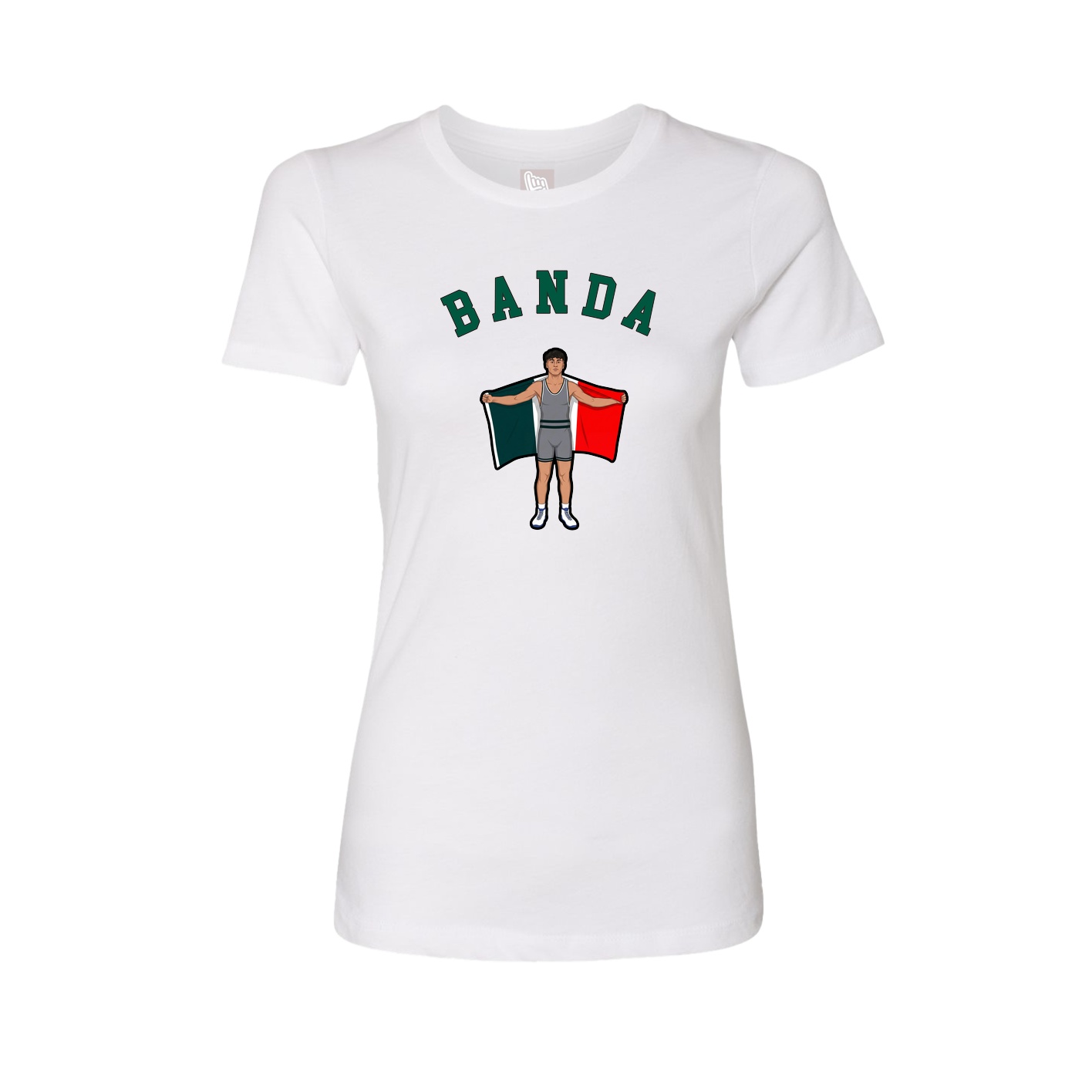Fitted Women's Tee — Shirsey Arch in White
