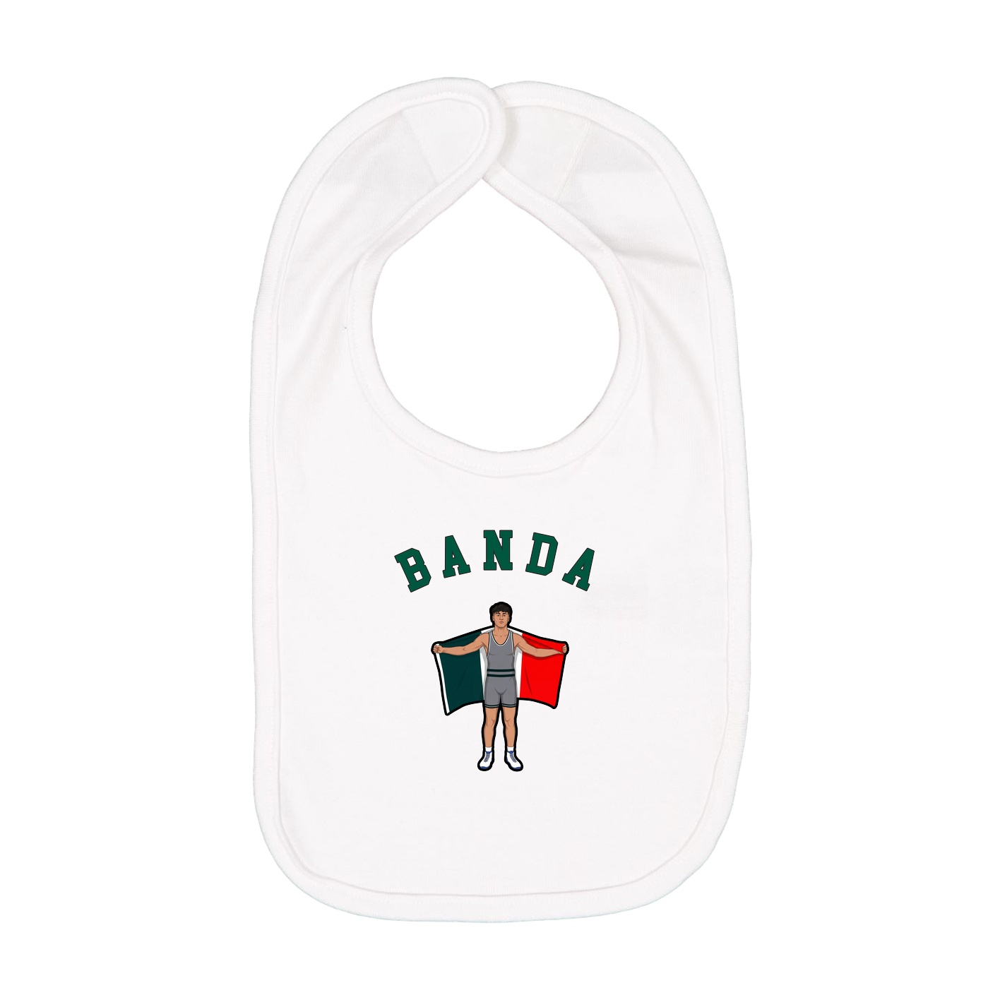 Infant Bib — Shirsey Arch in White