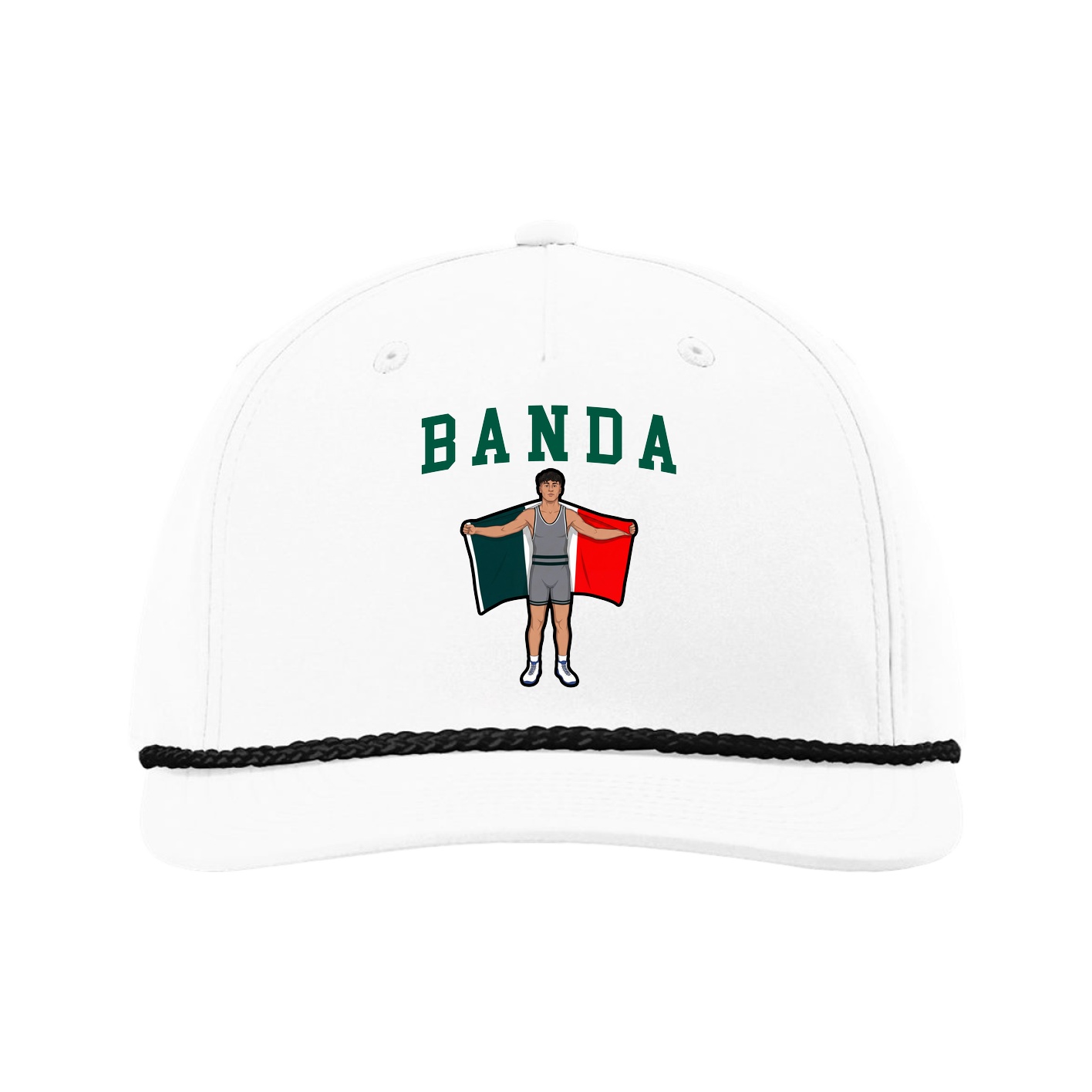 Five-Panel Classic Rope Cap — Shirsey in White