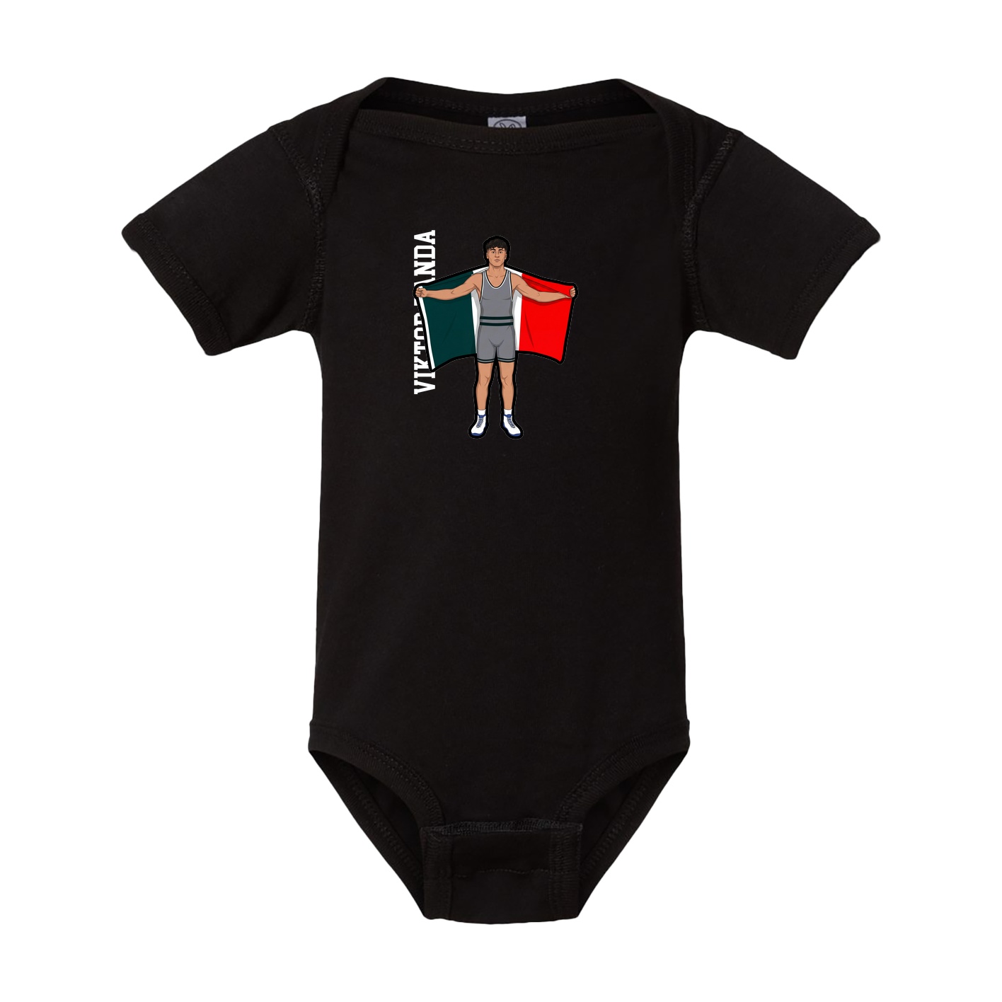 Baby Onesie — Name Vertical in Black