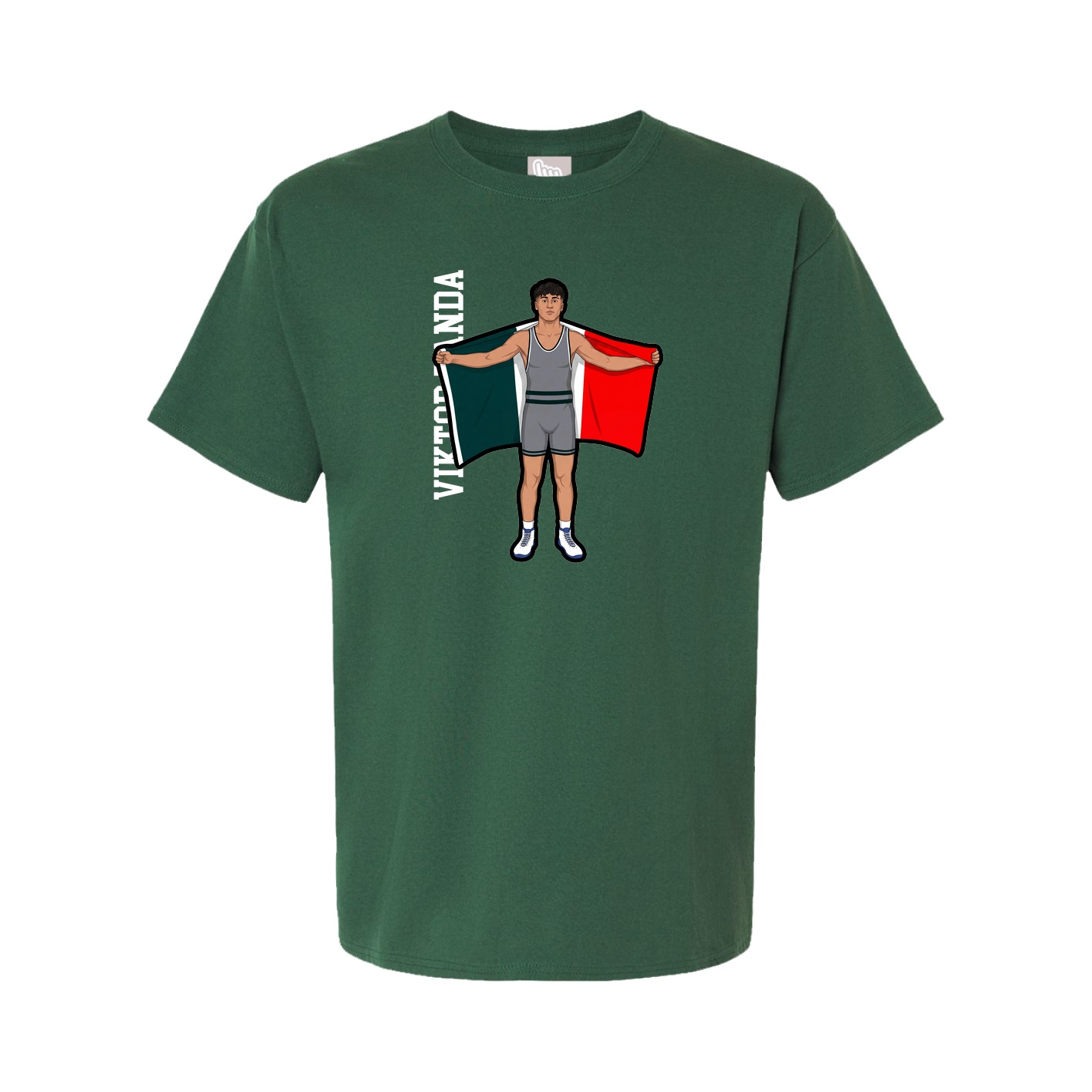 Youth Tee — Name Vertical in Green