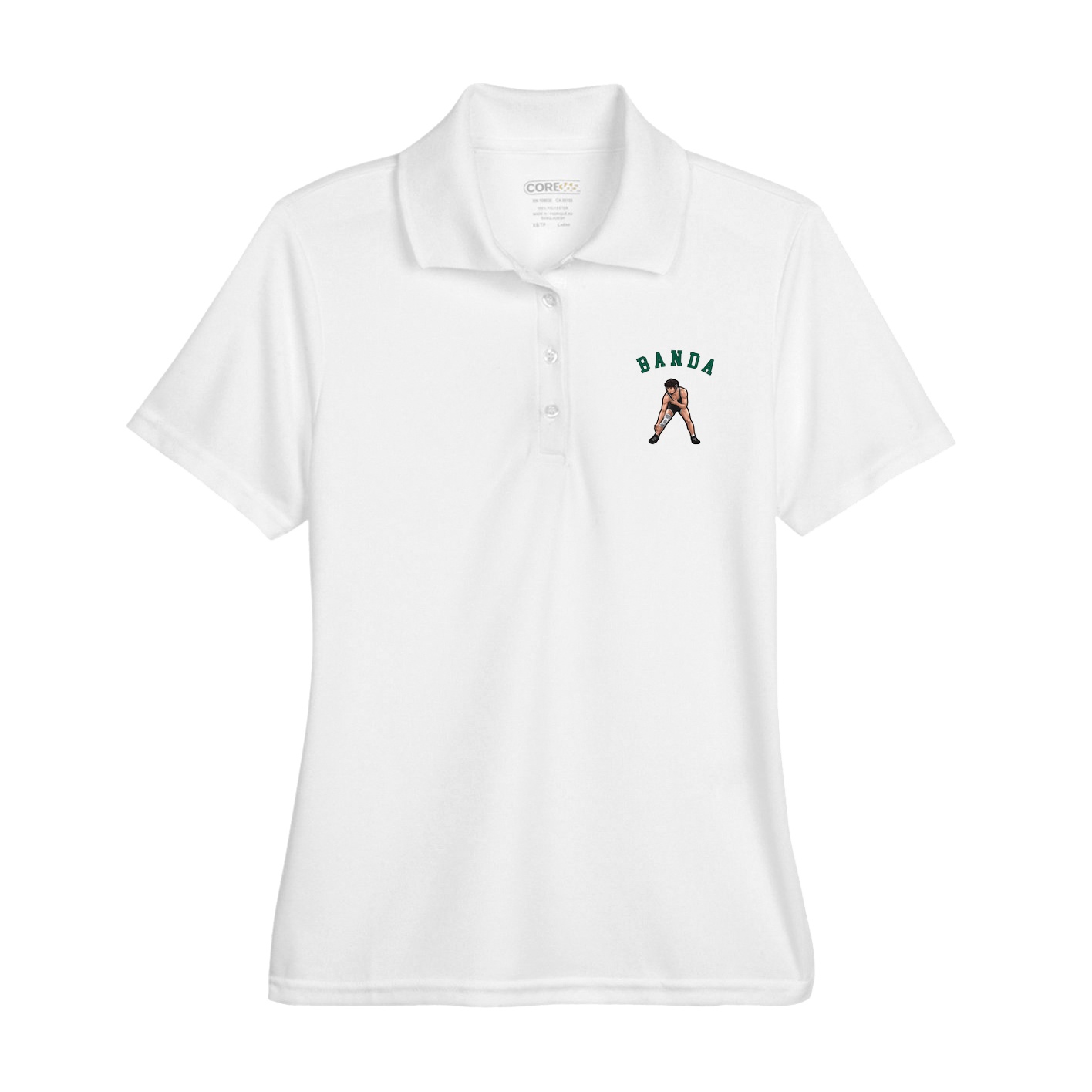 Womens Performance Polo — Shirsey Arch in White