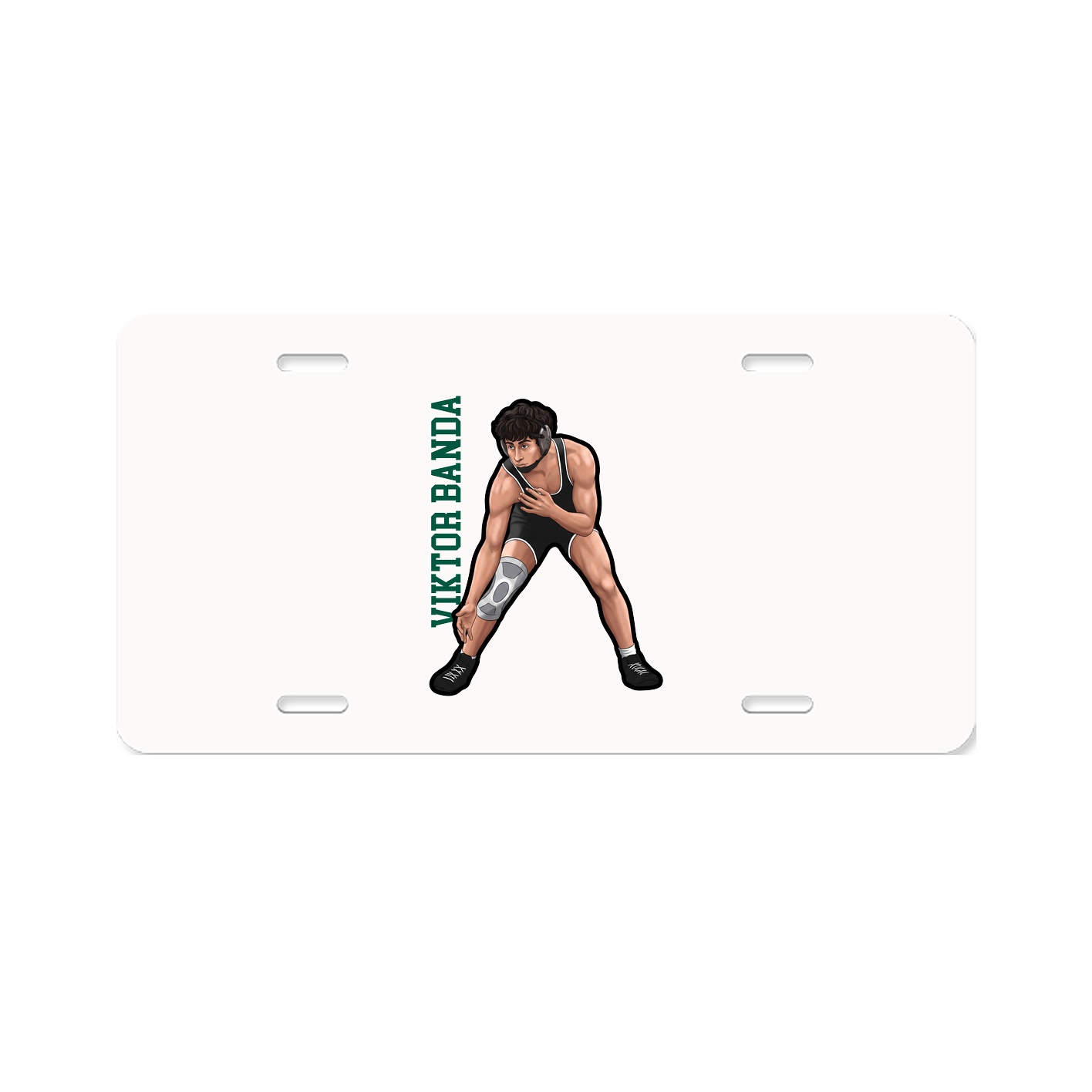 License Plate — Name Vertical in Classic