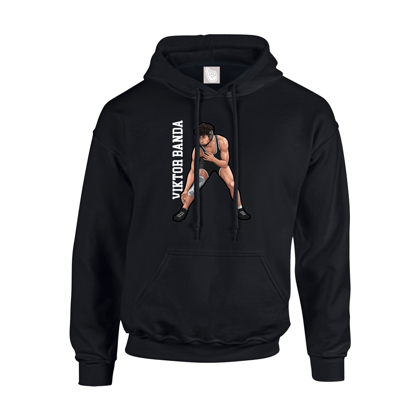 Youth Hoodie — Name Vertical in Black