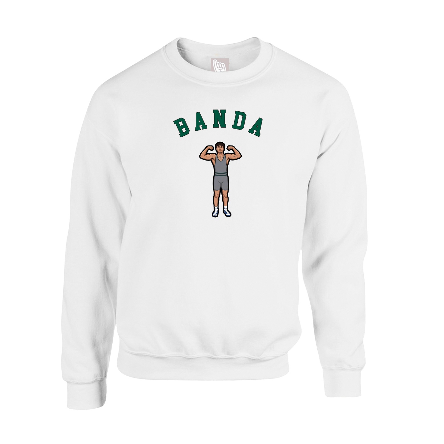 Fleece Crew — Shirsey Arch in White