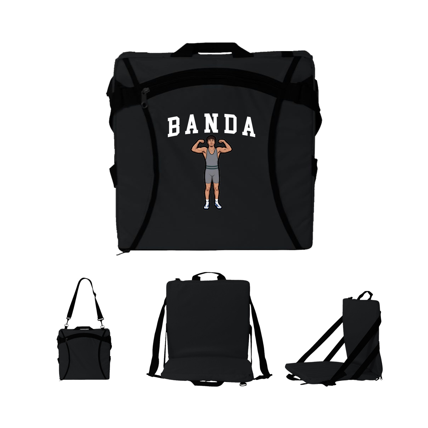 Folding Stadium Seat — Shirsey in Black
