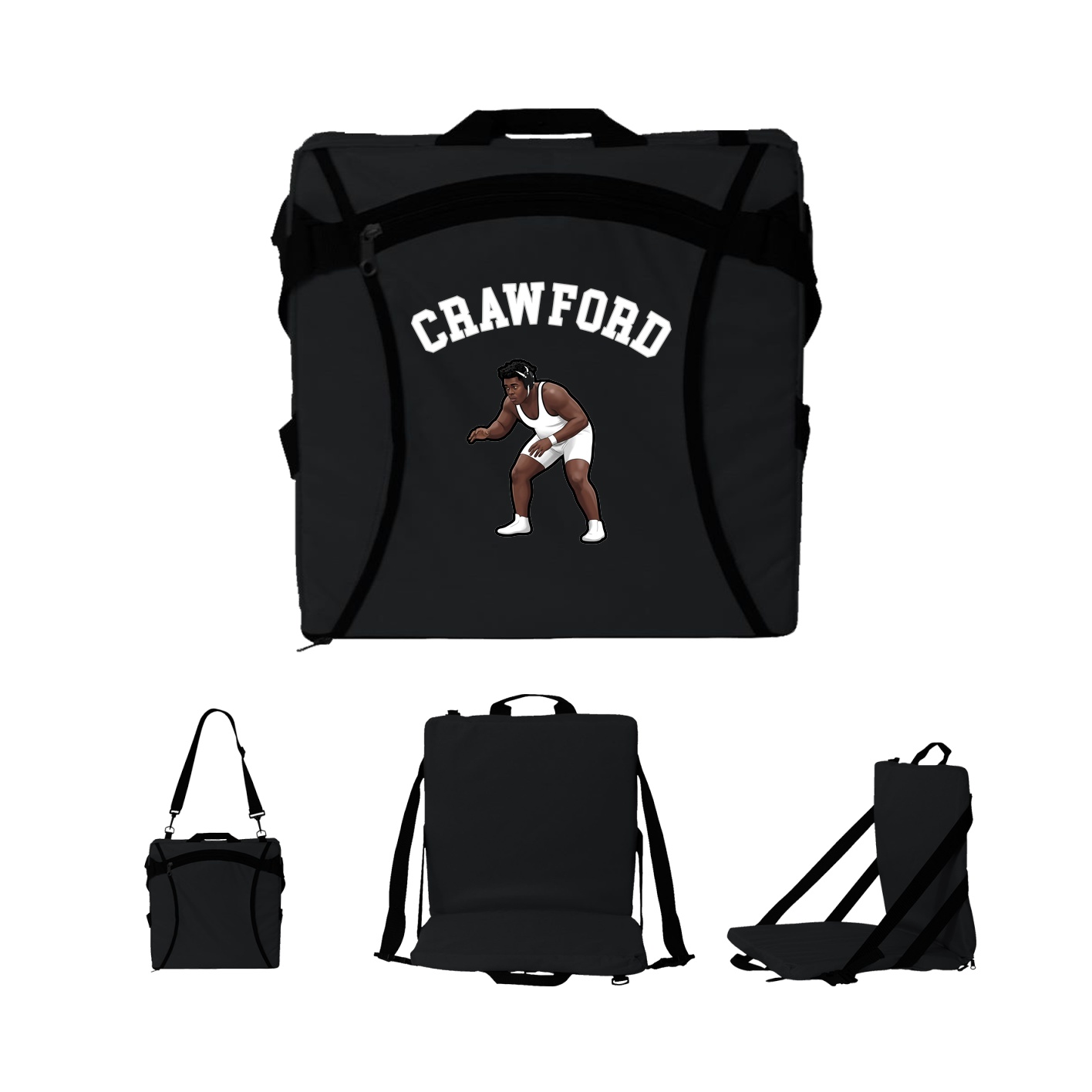 Folding Stadium Seat — Shirsey Arch in Black