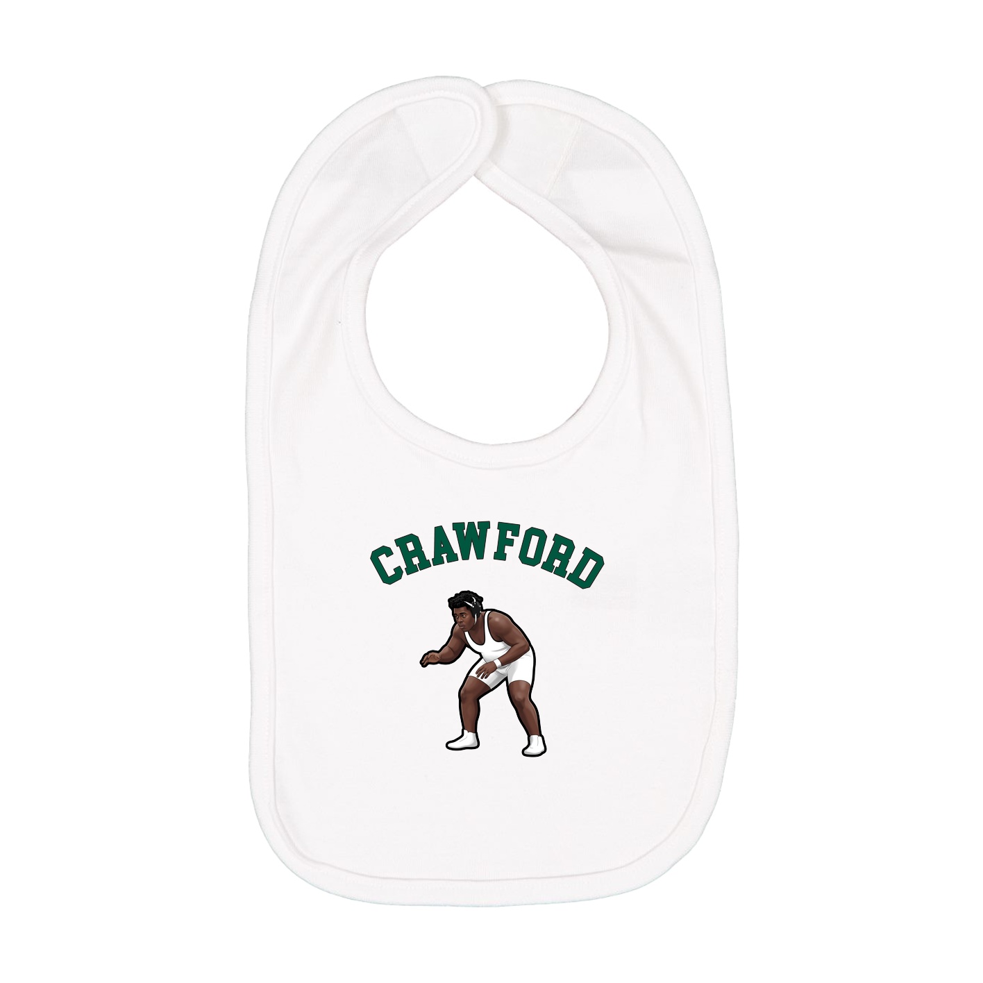 Infant Bib — Shirsey Arch in White