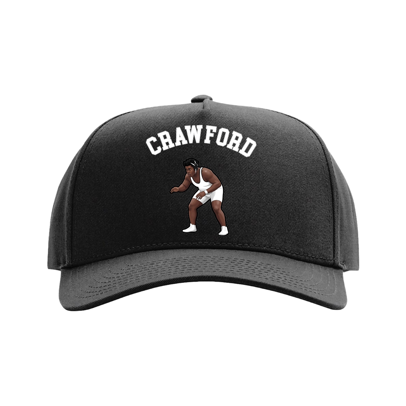 Full Fabric Five-Panel Champ Cap — Shirsey Arch in Black
