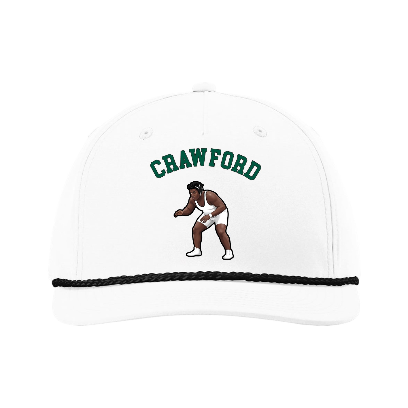 Five-Panel Classic Rope Cap — Shirsey Arch in White