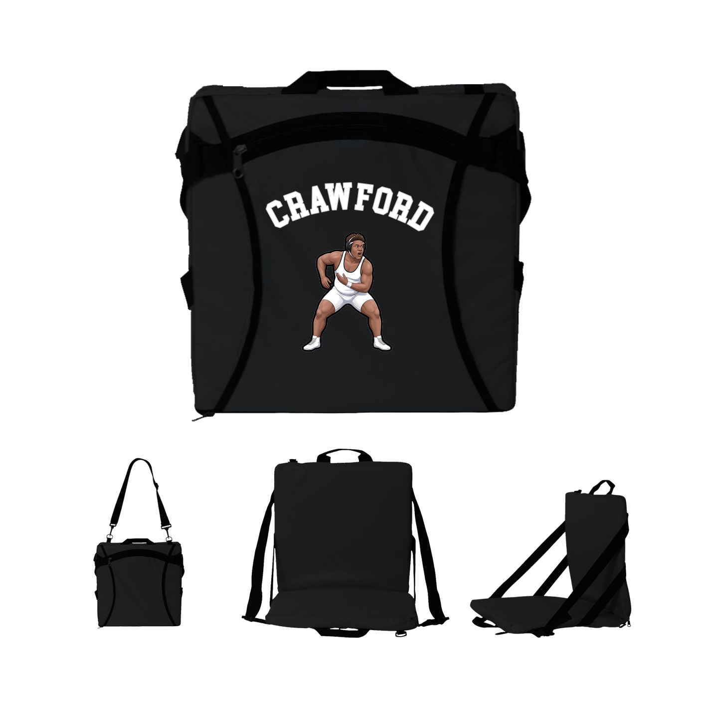 Folding Stadium Seat — Shirsey Arch in Black