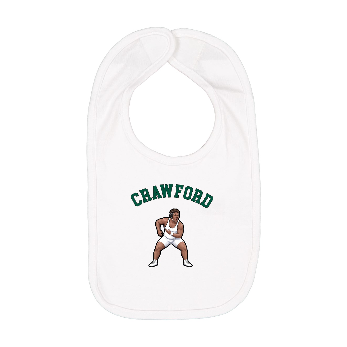 Infant Bib — Shirsey Arch in White