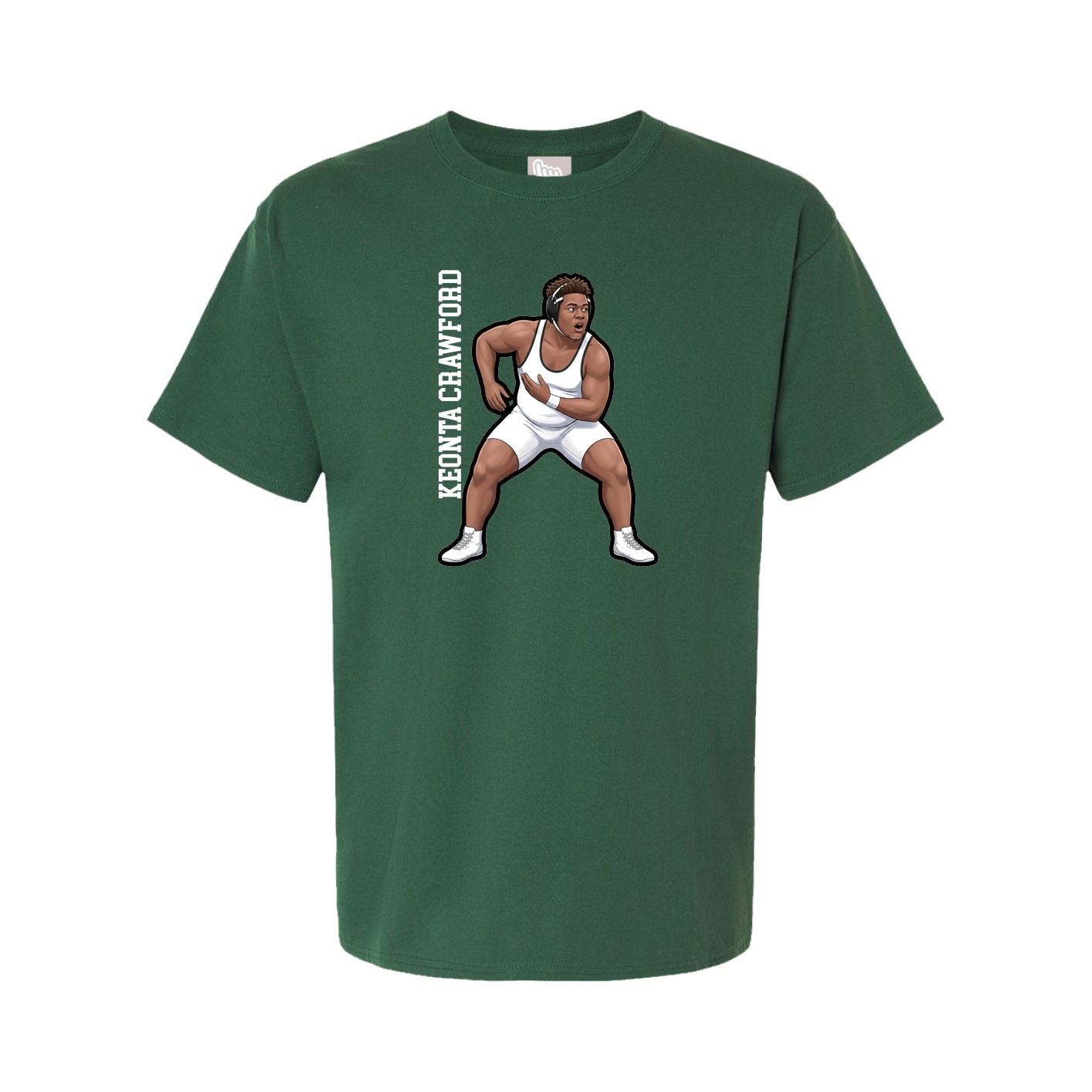 Tee — Name Vertical in Green