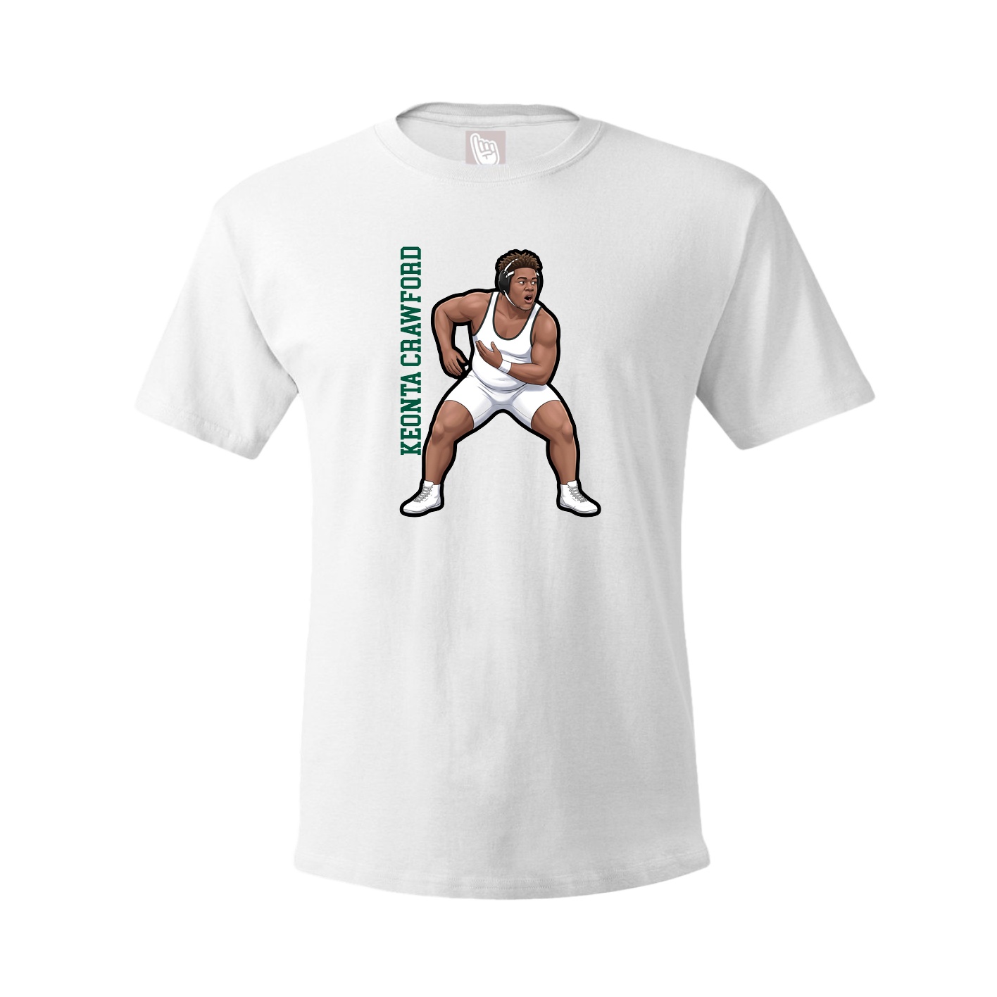 Tee — Name Vertical in White
