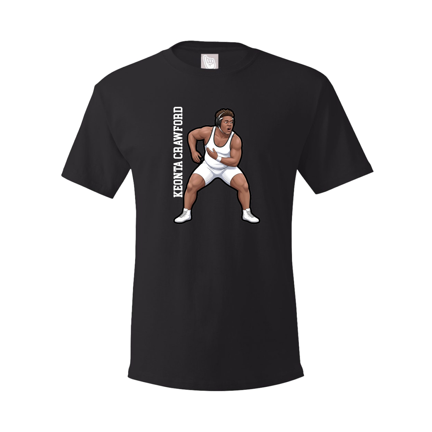 Youth Tee — Name Vertical in Black
