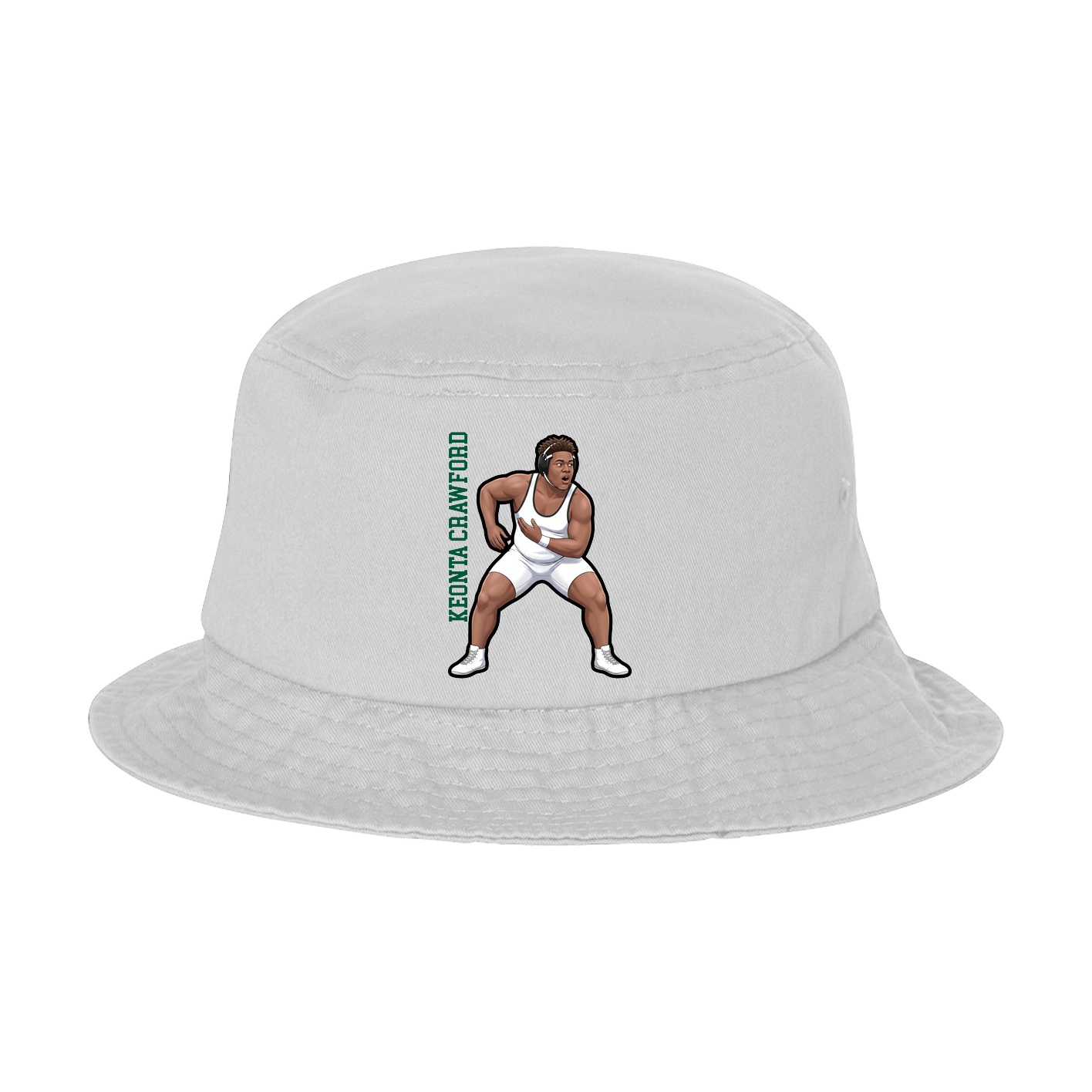 Bucket Cap — Name Vertical in White