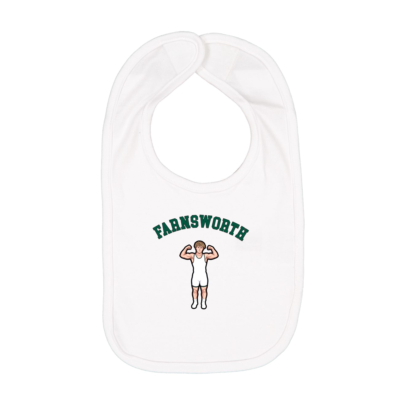 Infant Bib — Shirsey Arch in White