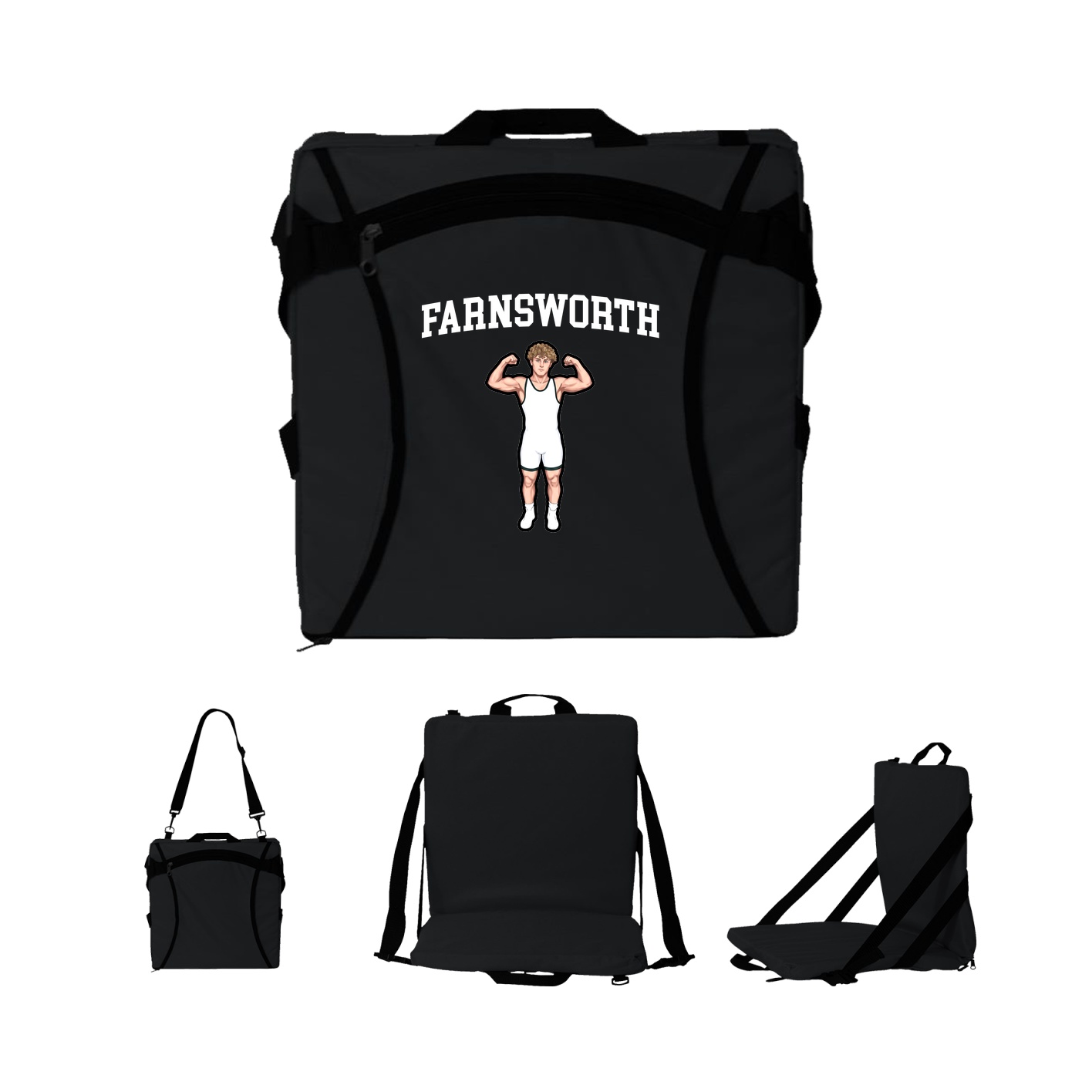 Folding Stadium Seat — Shirsey in Black