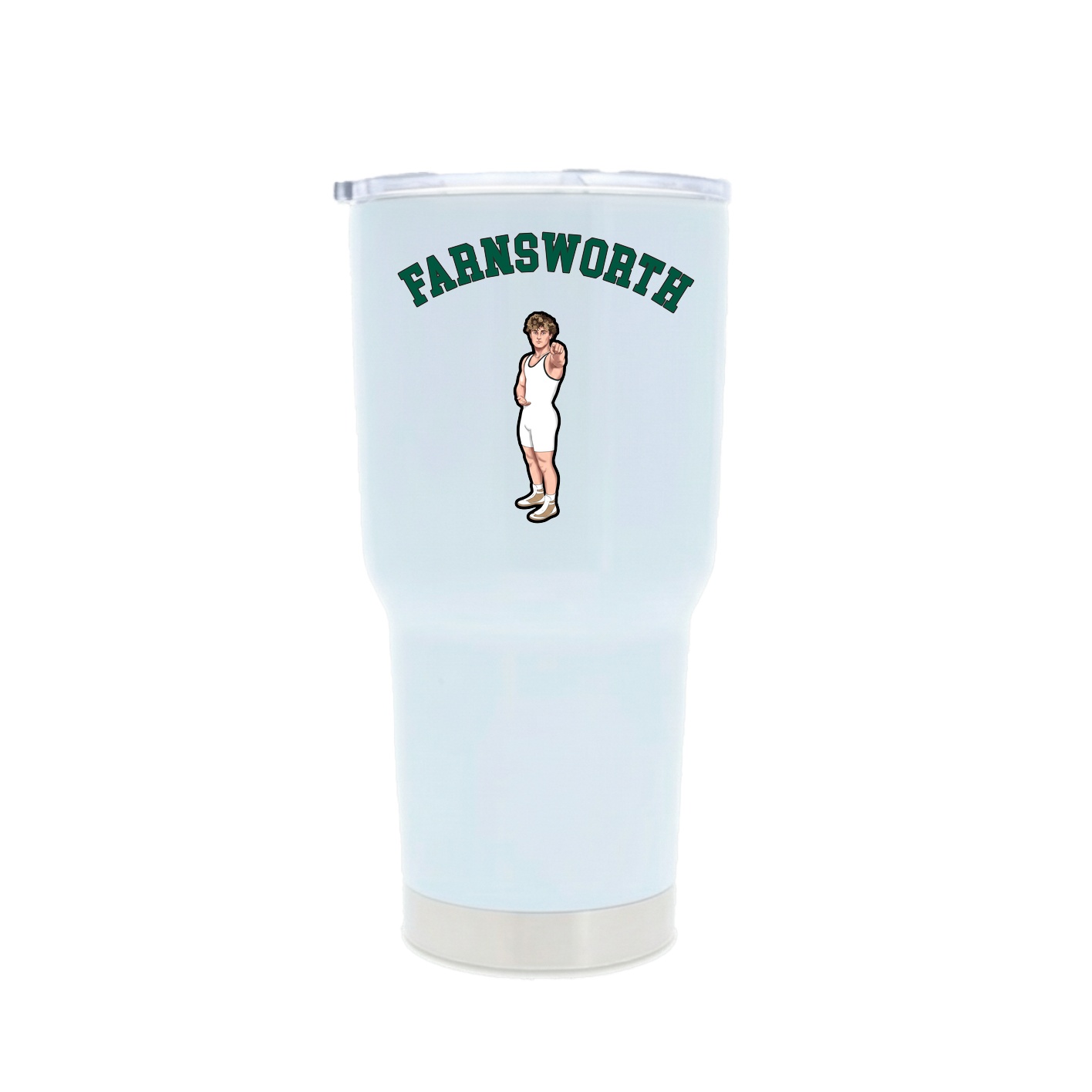 30oz Stainless Steel Tumbler — Shirsey Arch in White