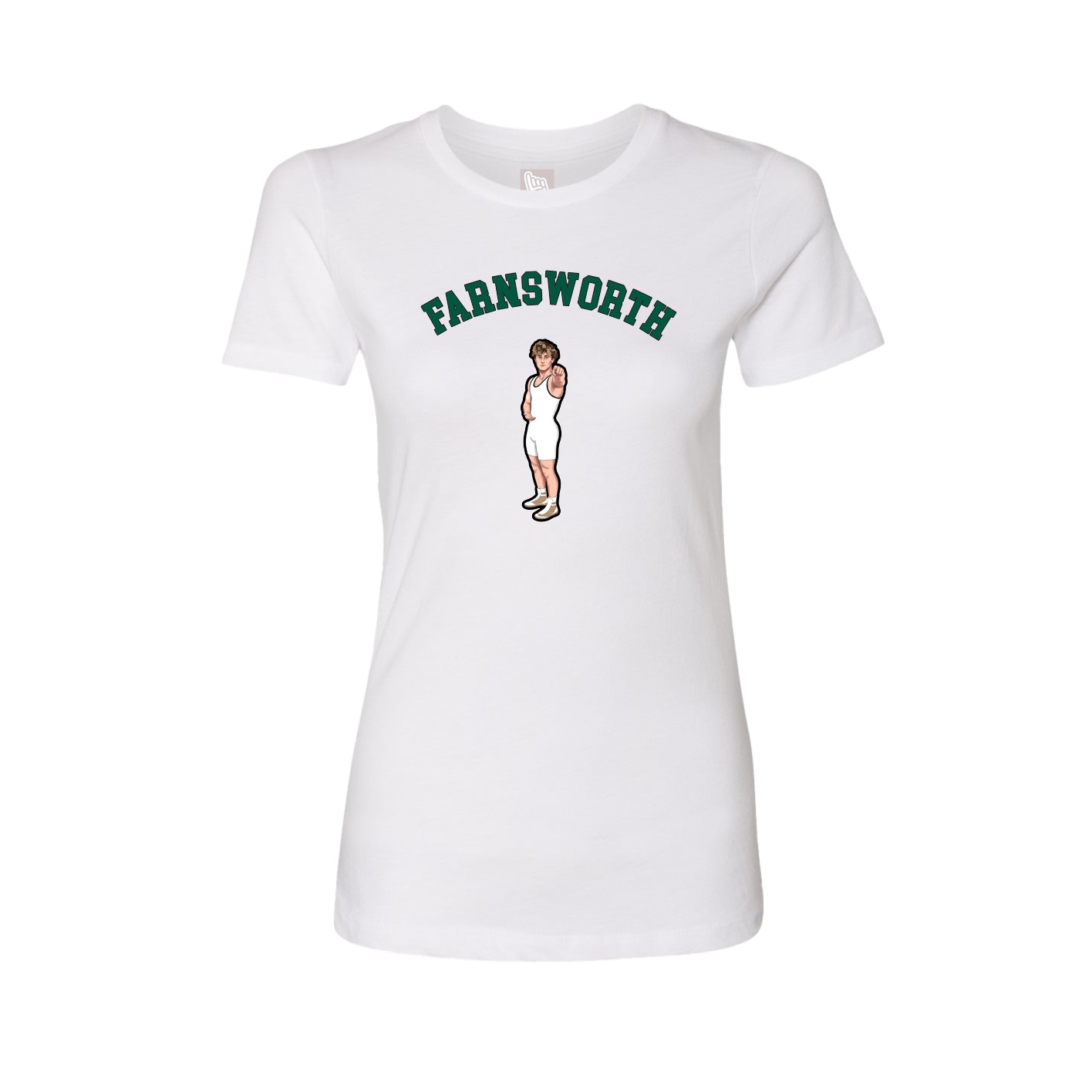 Fitted Women's Tee — Shirsey Arch in White