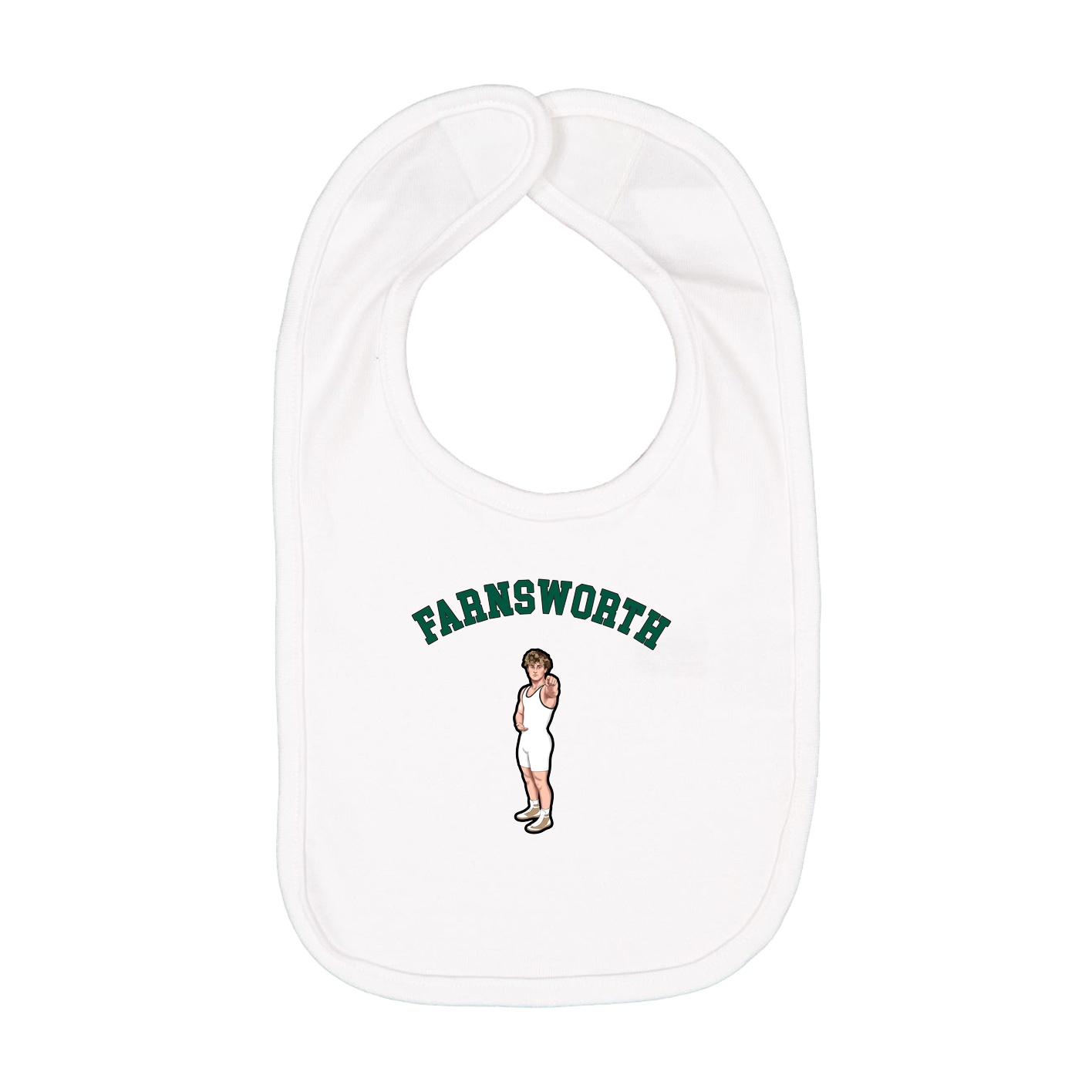 Infant Bib — Shirsey Arch in White