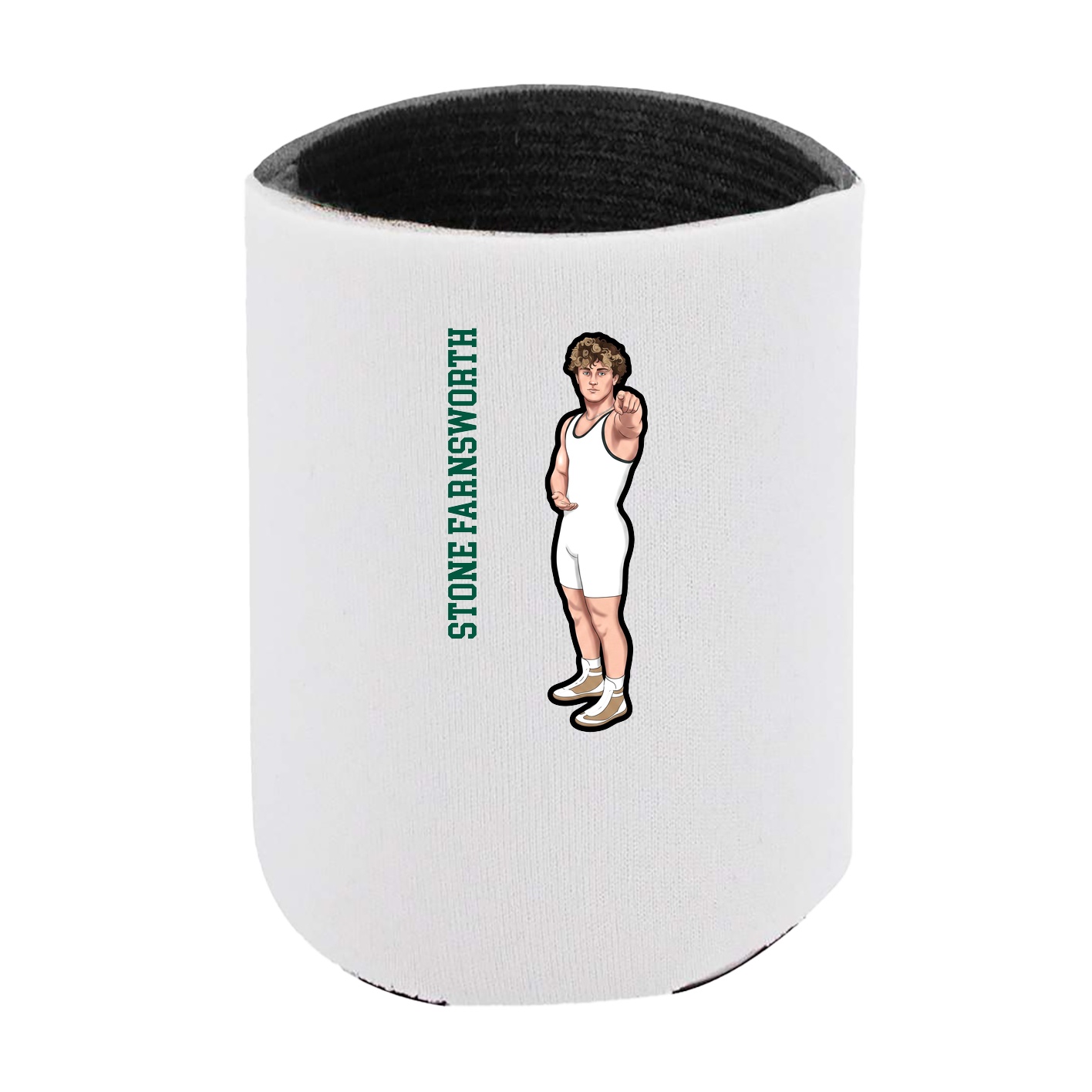 Can Holder — Name Vertical in White