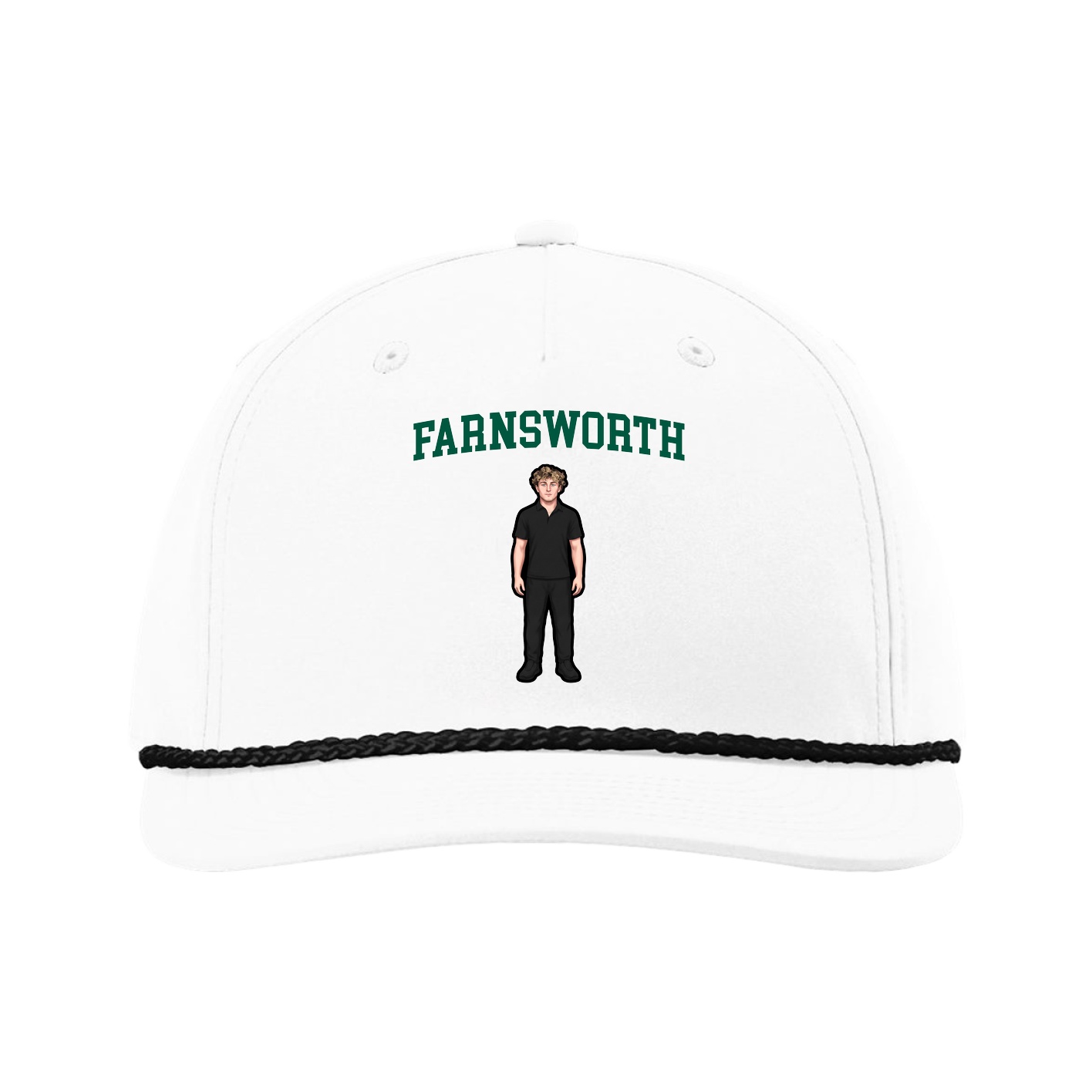 Five-Panel Classic Rope Cap — Shirsey in White