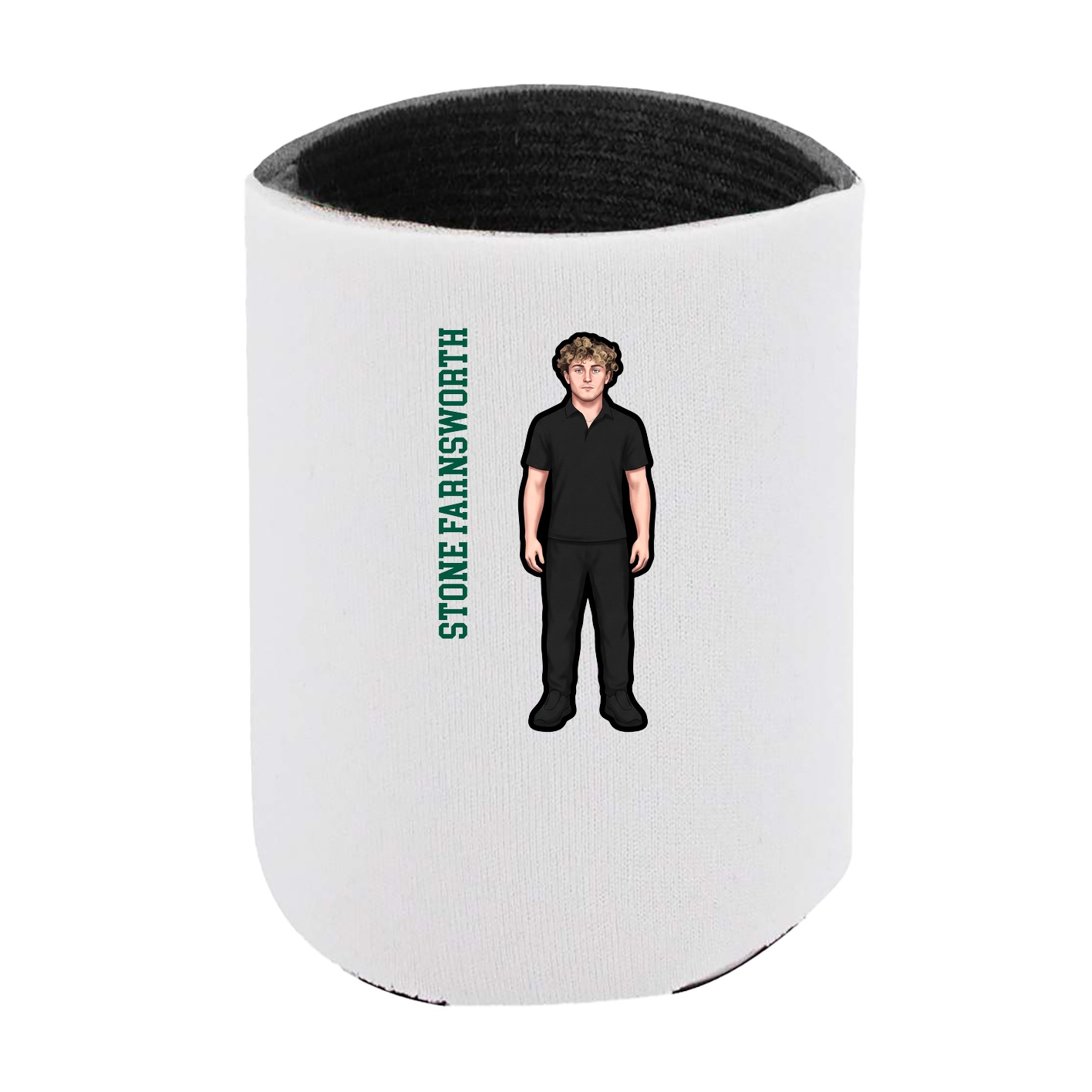 Can Holder — Name Vertical in White