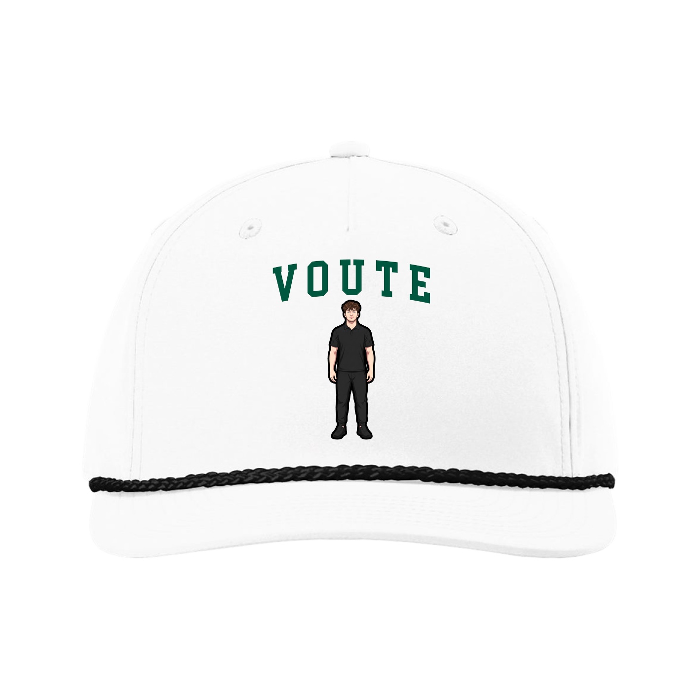 Five-Panel Classic Rope Cap — Shirsey in White