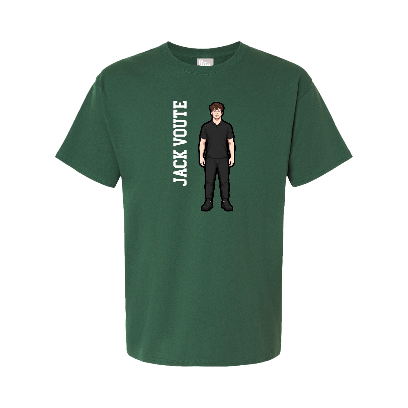 Youth Tee — Name Vertical in Green