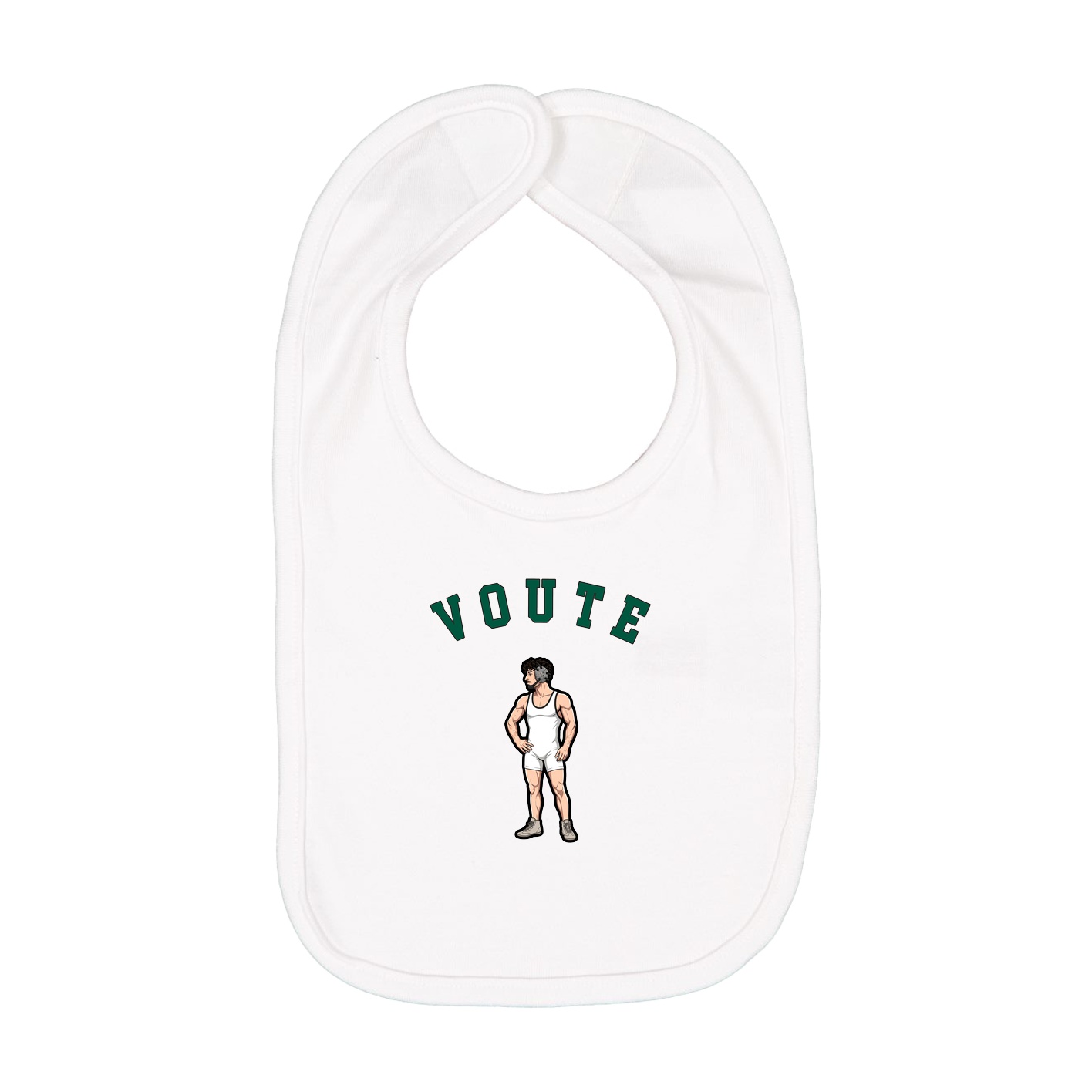 Infant Bib — Shirsey Arch in White