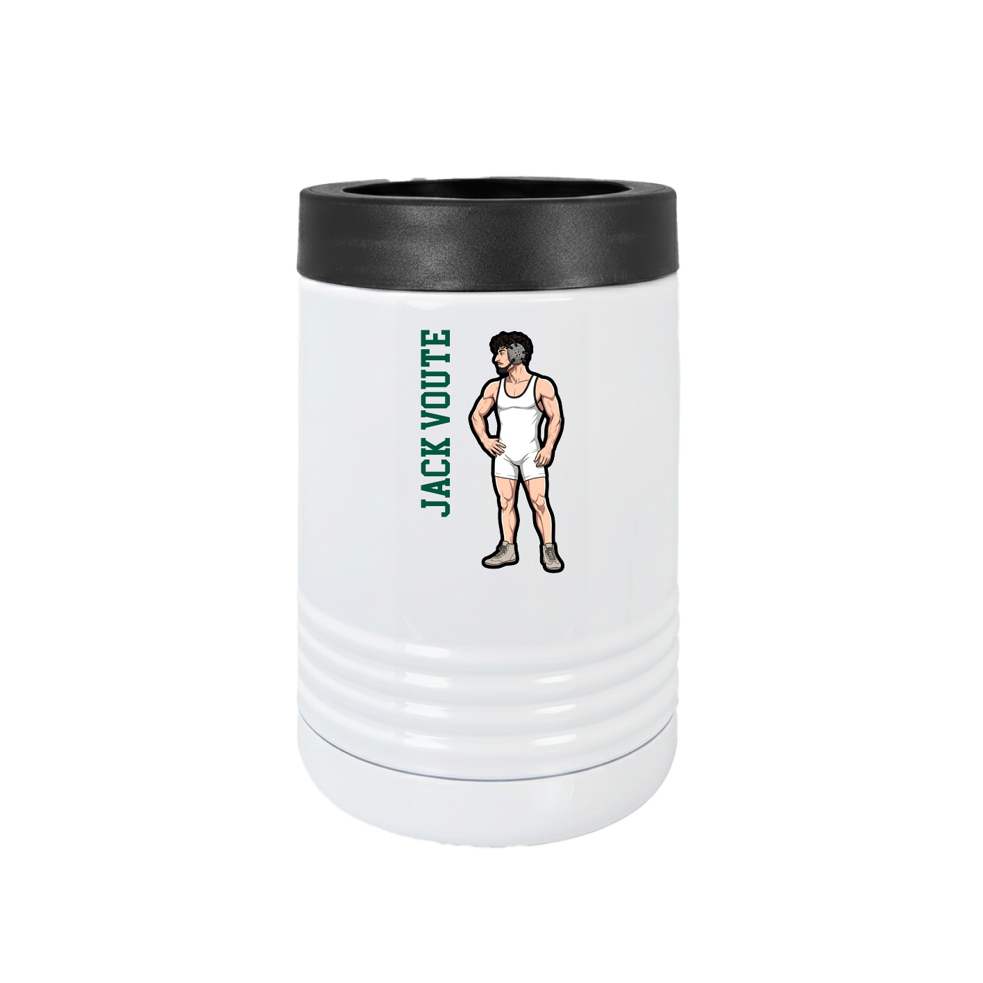 Beverage Holder — Name Vertical in White