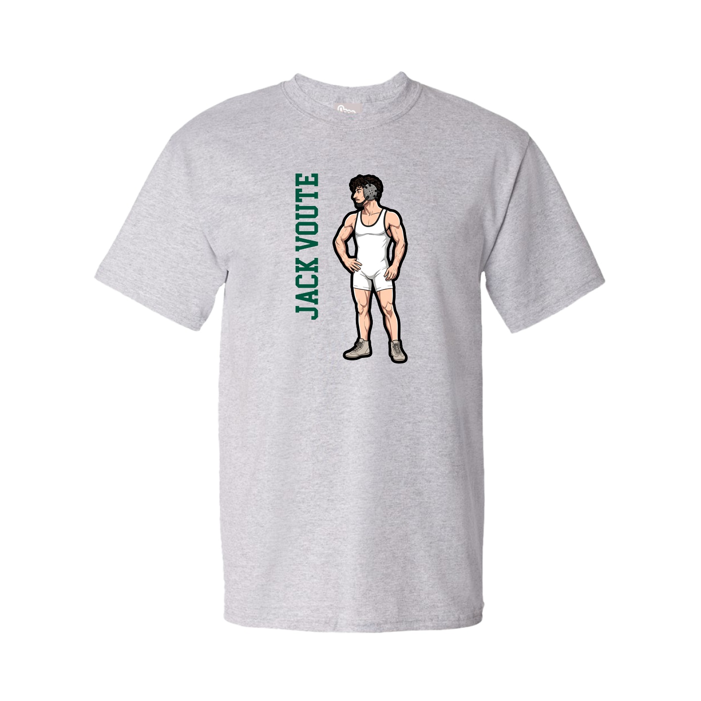 Youth Tee — Name Vertical in Grey